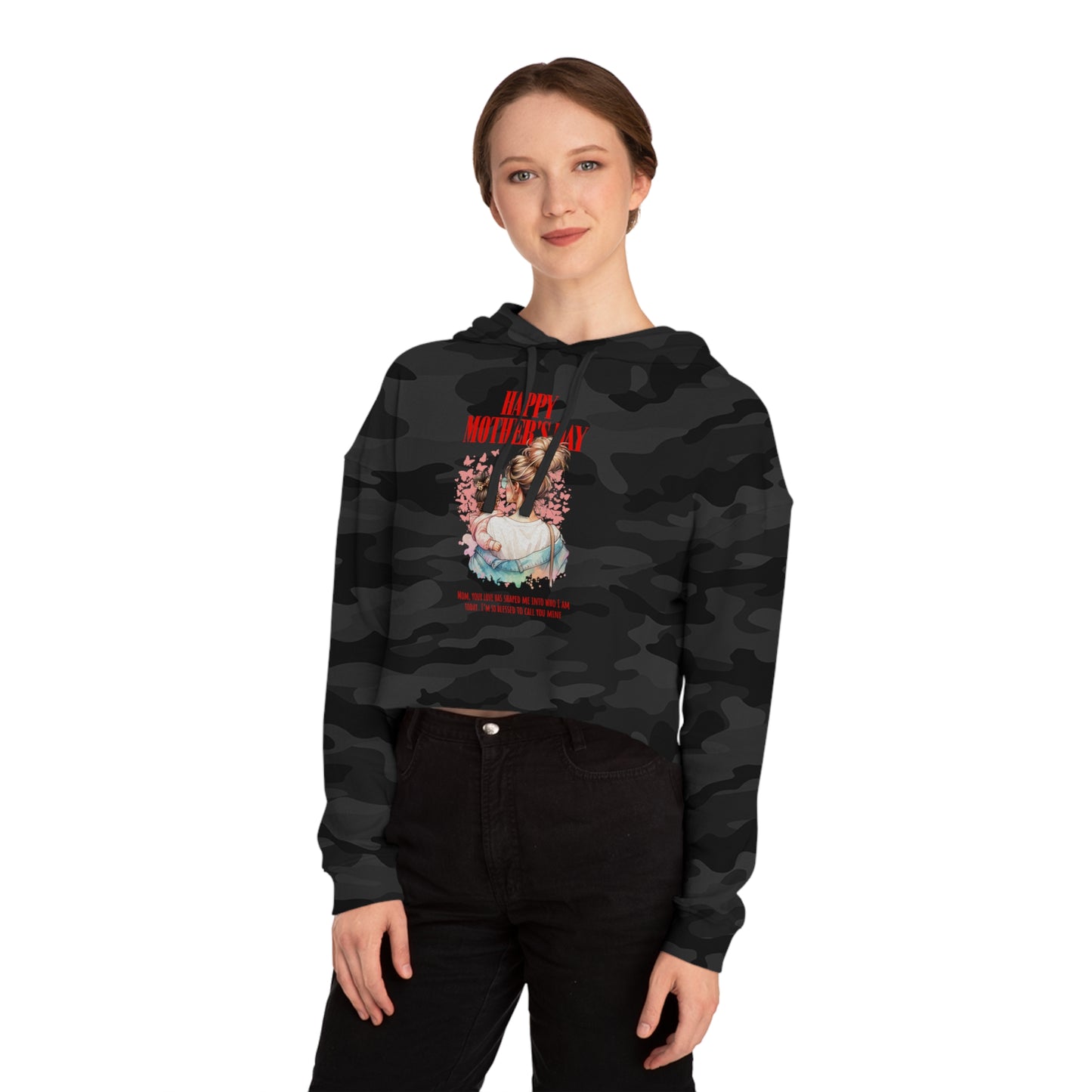 Happy Mother’s Day Cropped Hoodie – Trendy Gift for Mom