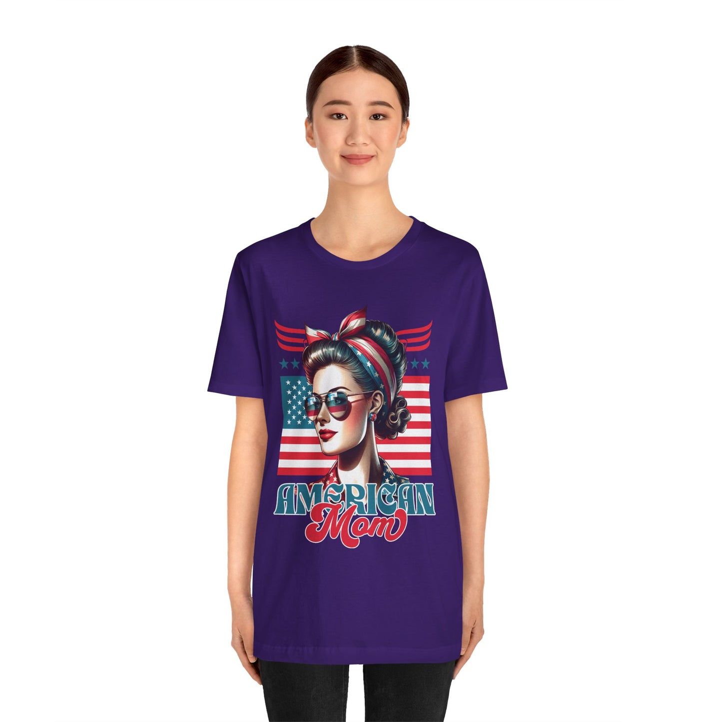 American Mom T-Shirt – Patriotic Tee for Moms