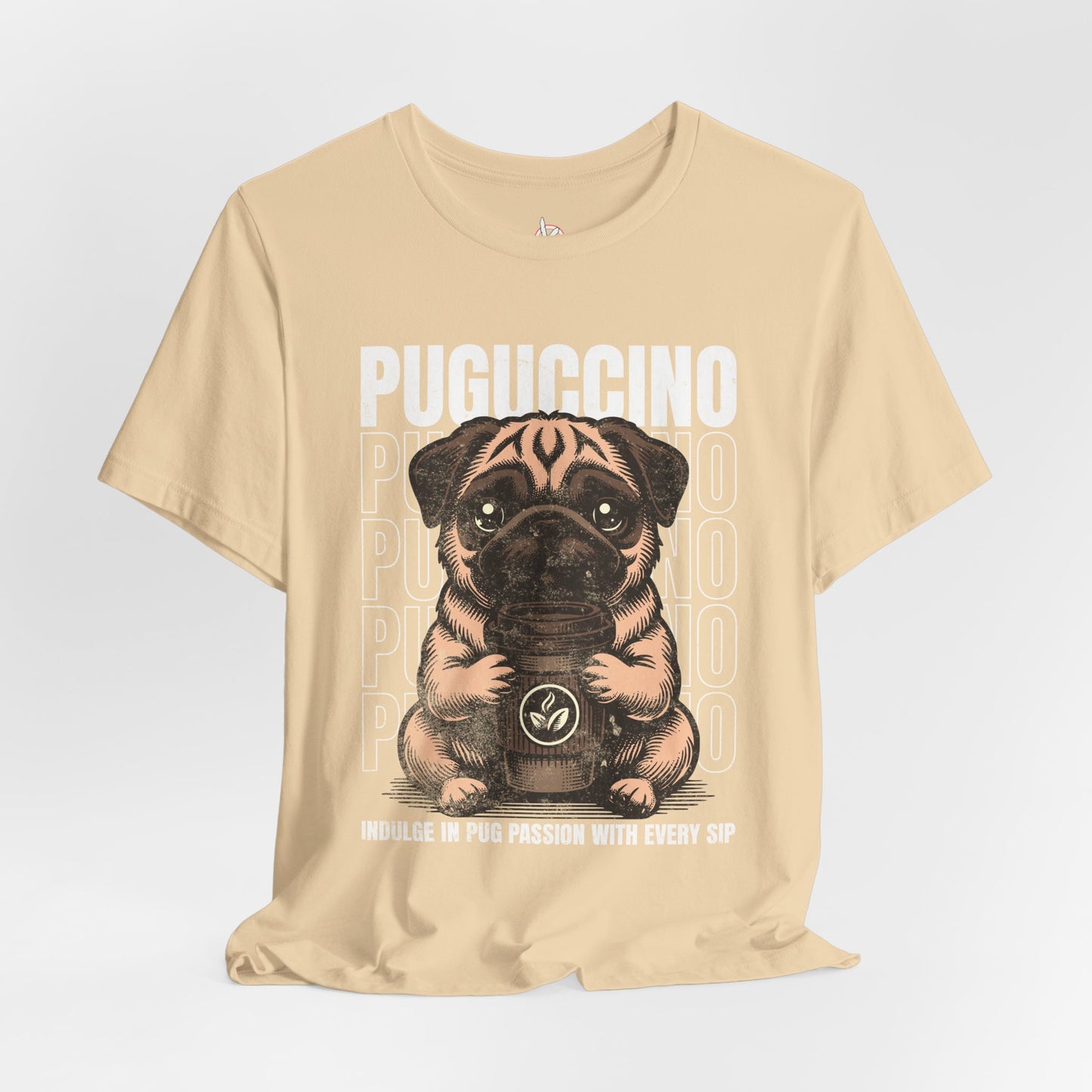 FPD - Unisex T-shirt - Puguccino Tee – Coffee & Pug Lover Statement Shirt