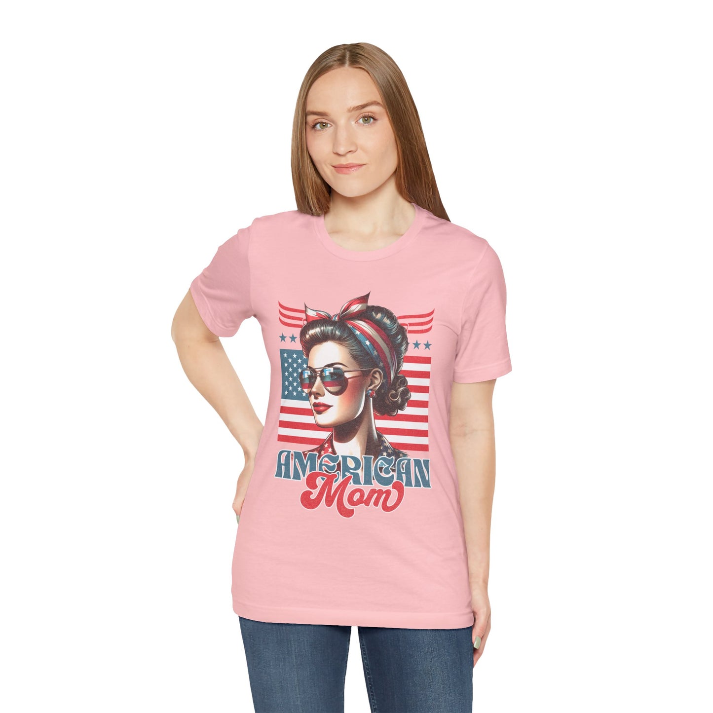 American Mom T-Shirt – Patriotic Tee for Moms