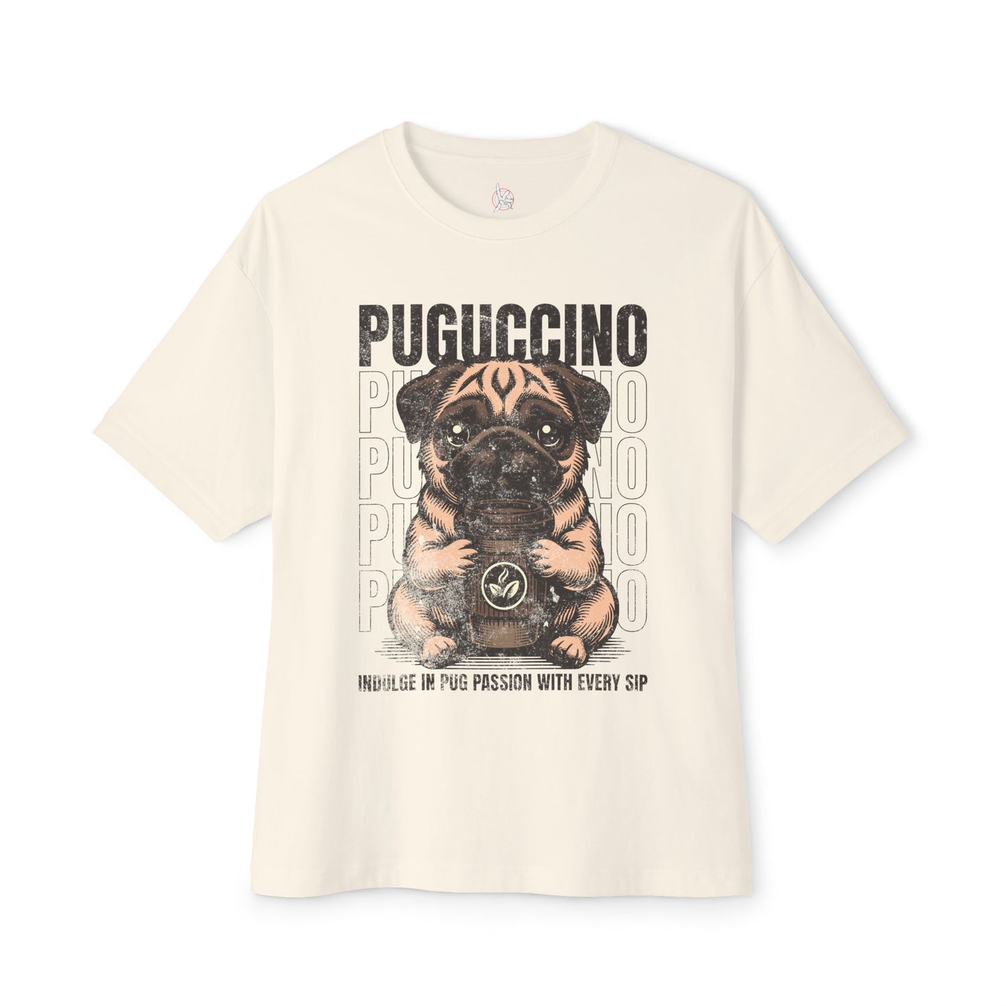 FPD - Puguccino Oversized Tee – Coffee & Pug Lover Streetwear