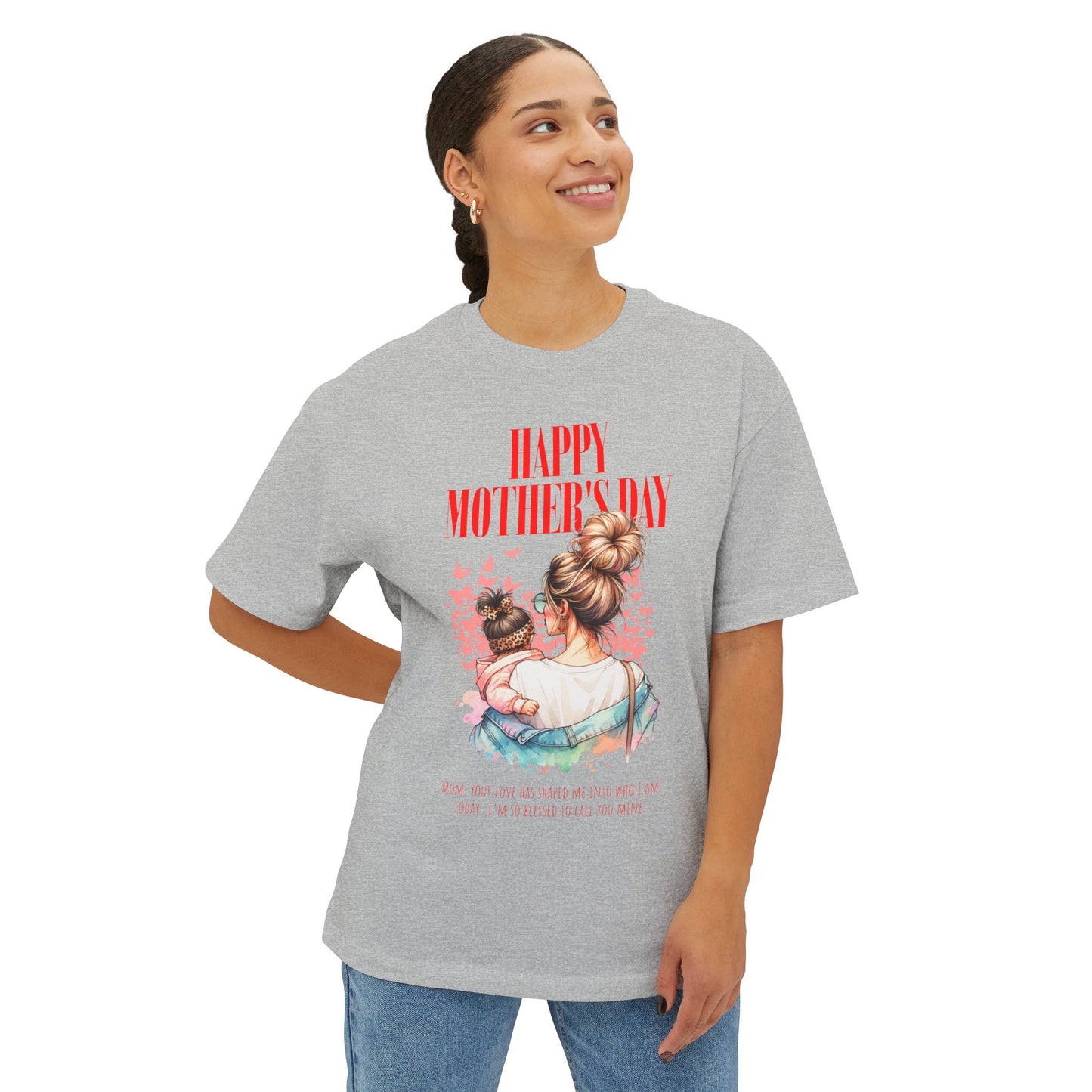 Happy Mother’s Day Oversized T-Shirt – Relaxed Fit Gift for Moms
