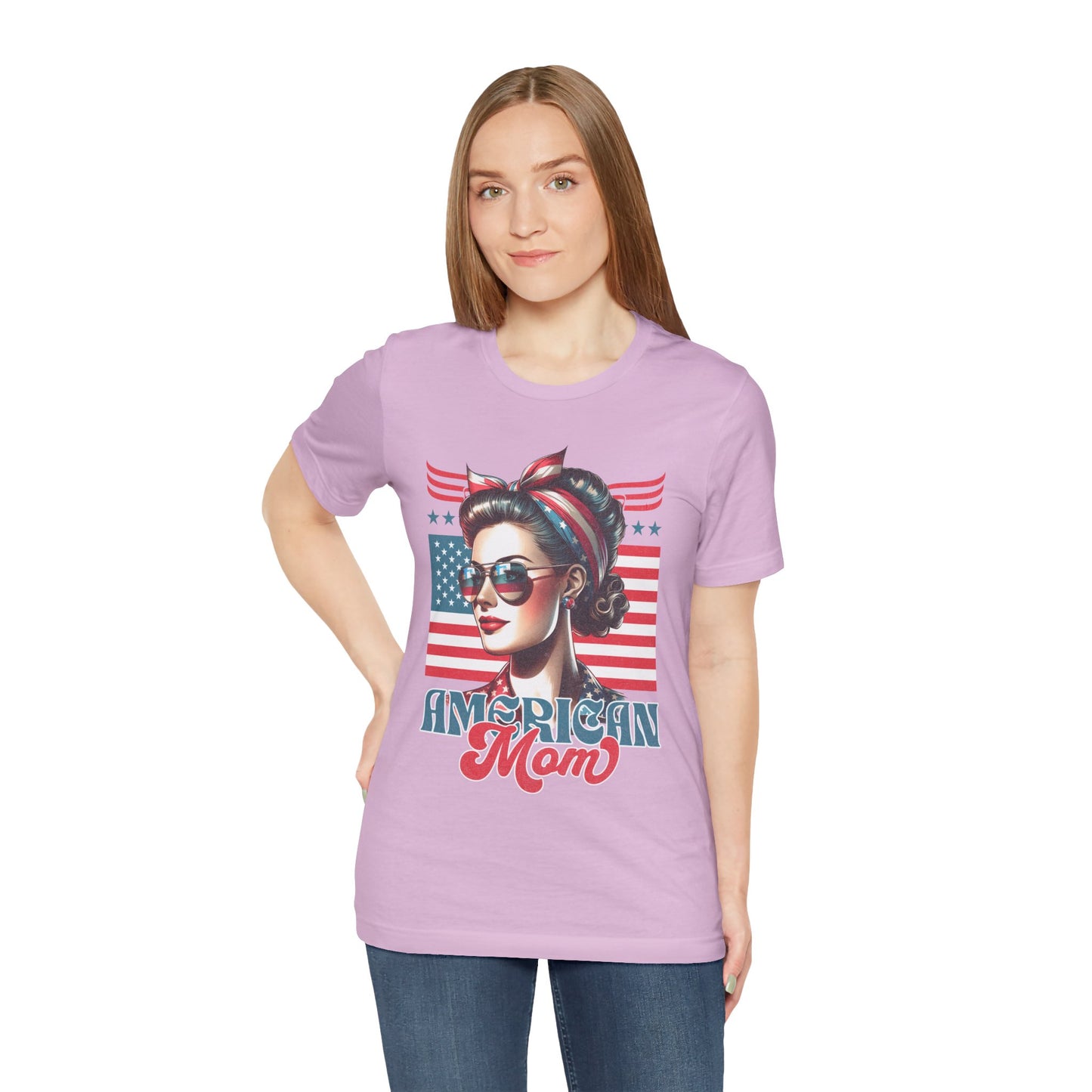 American Mom T-Shirt – Patriotic Tee for Moms