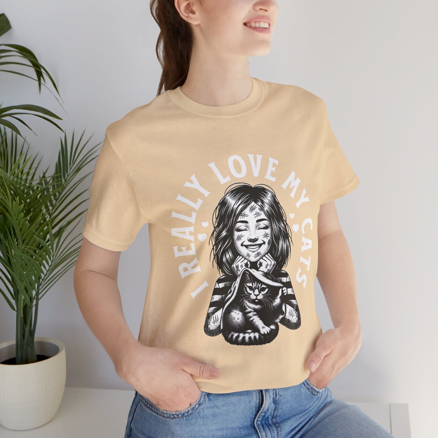 I Really Love My Cats T-Shirt | Cute Cat Lover Unisex Tee - FPD