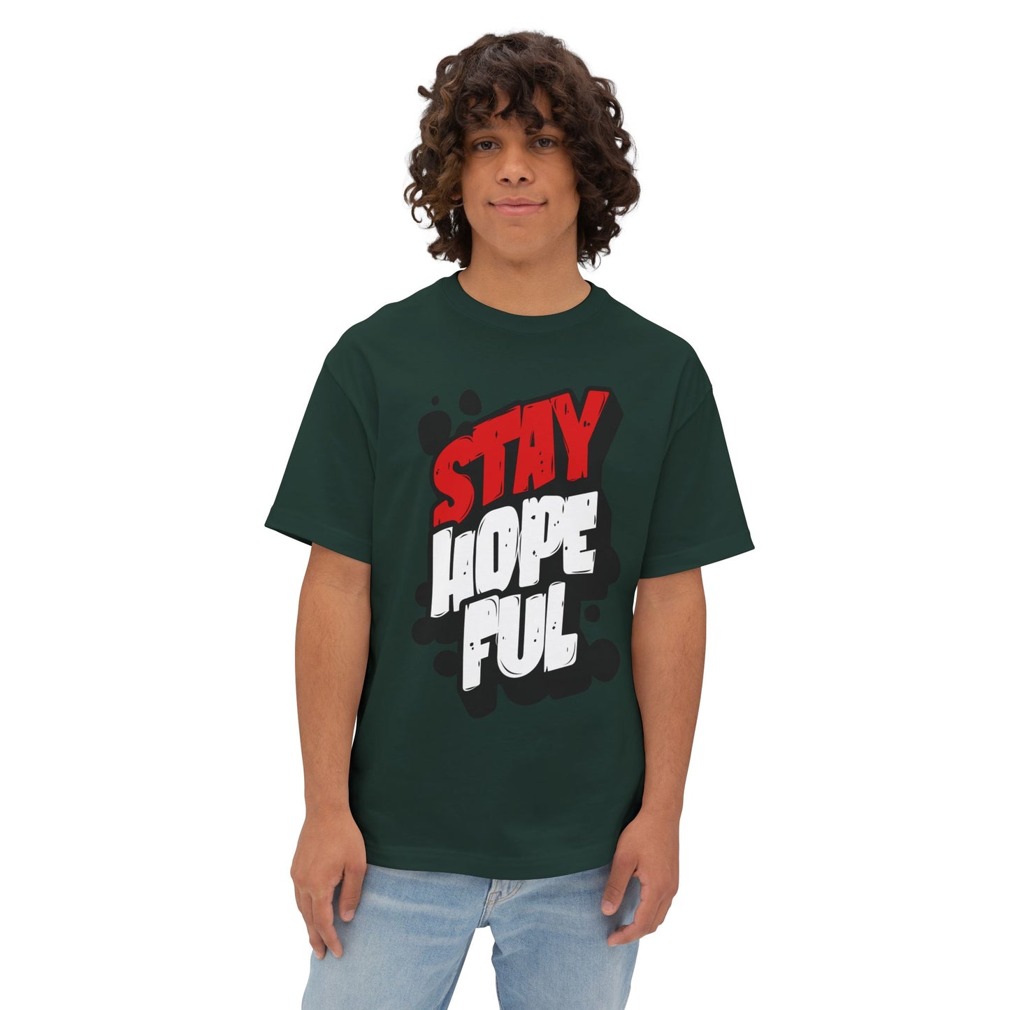 FPD - Stay Hopeful Oversized Tee — Light in Dark Times Statement Shirt