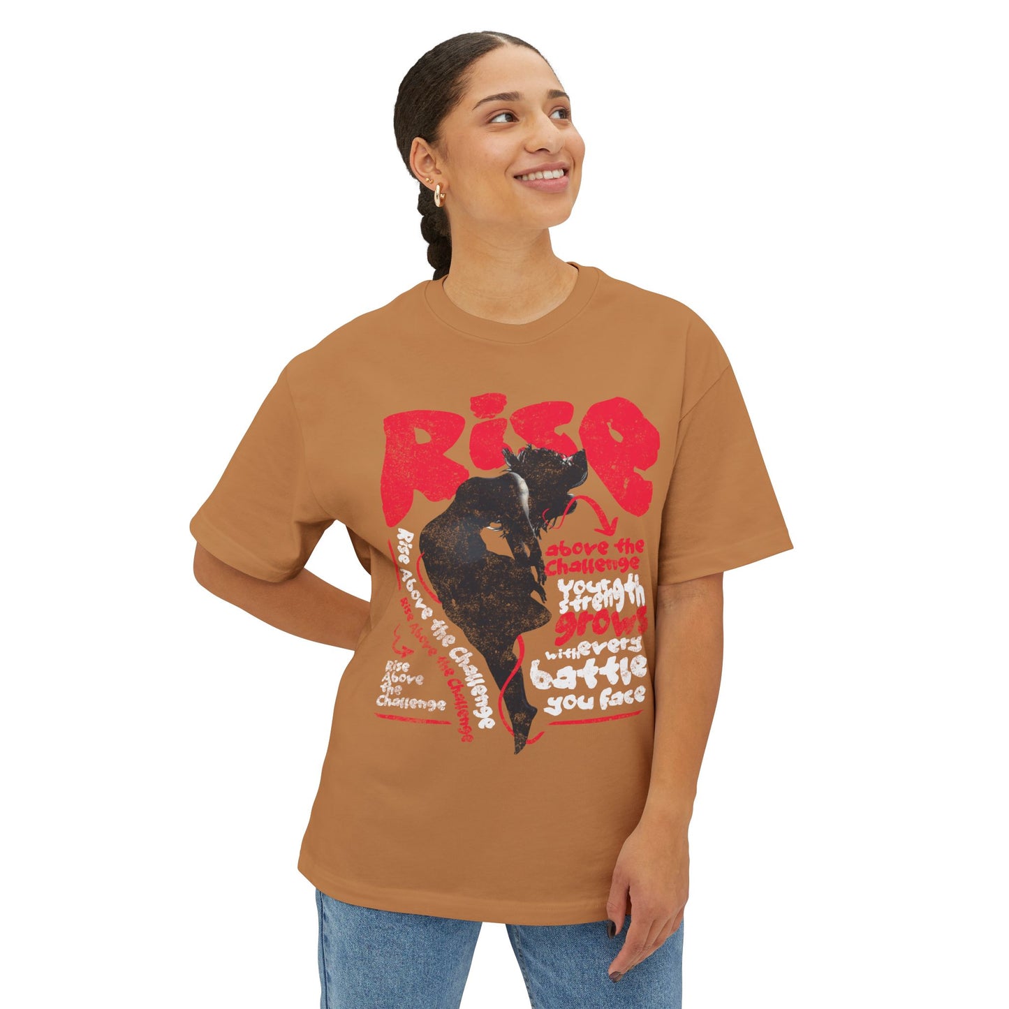 FPD - Rise Oversized Tee – Empowerment & Motivation Statement Shirt
