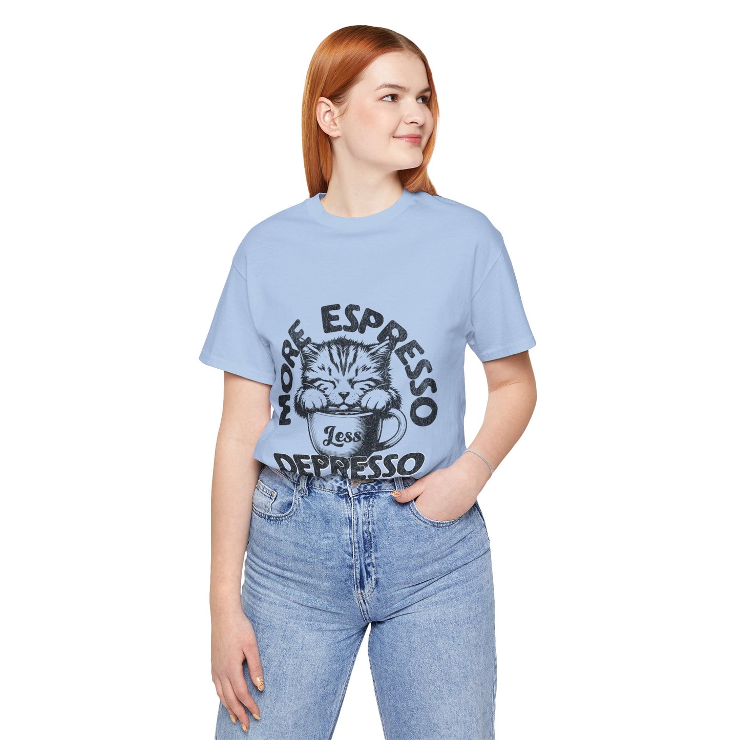 FPD - Unisex T-shirt - More Espresso Less Depresso Tee – Coffee Humor Statement Shirt