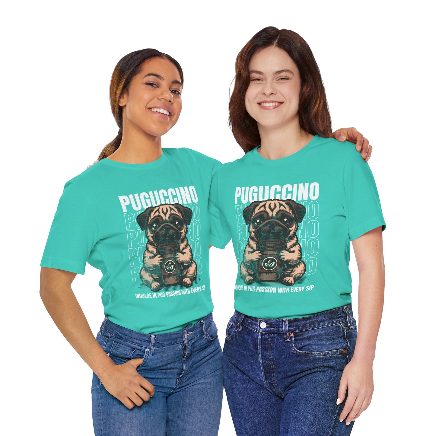 FPD - Unisex T-shirt - Puguccino Tee – Coffee & Pug Lover Statement Shirt