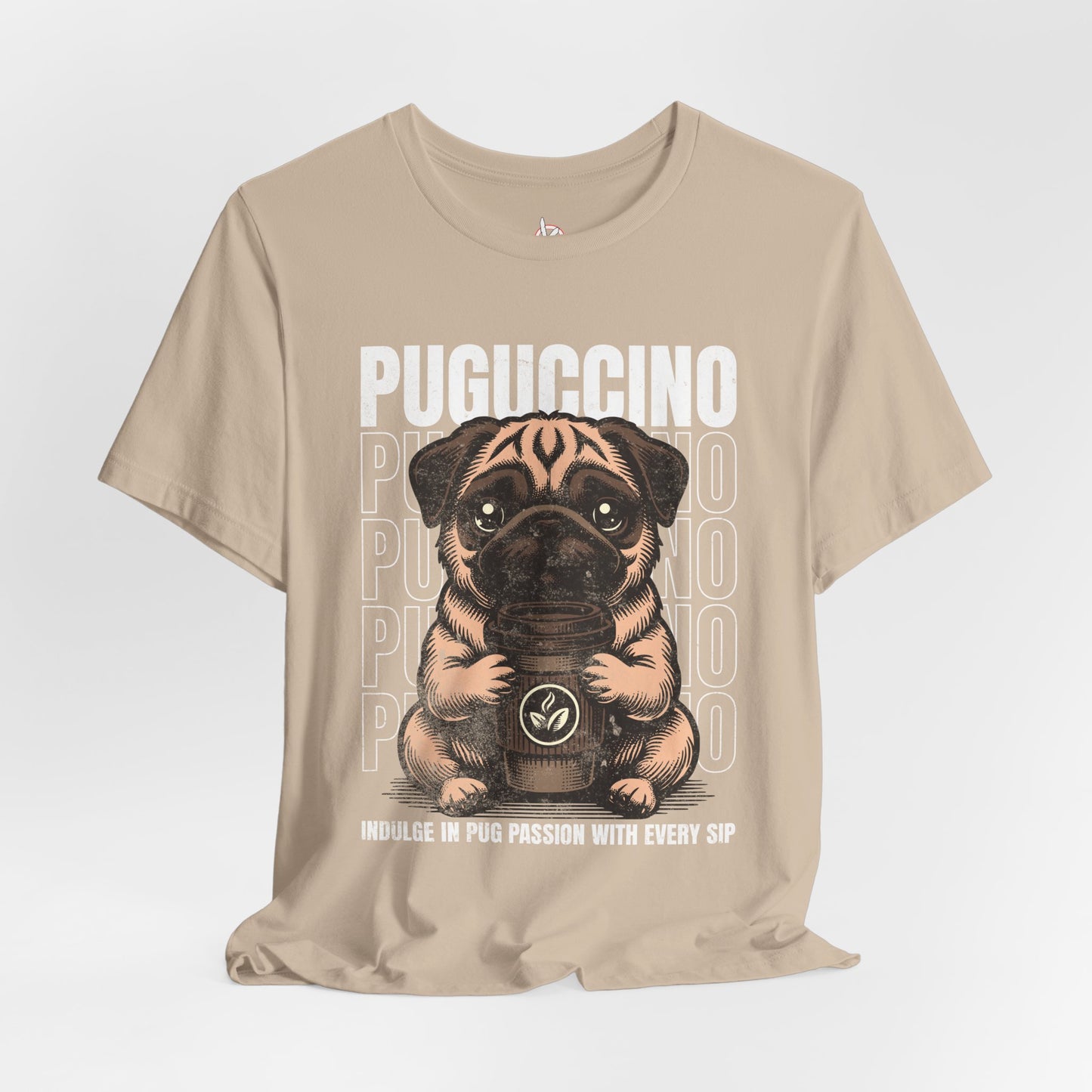 FPD - Unisex T-shirt - Puguccino Tee – Coffee & Pug Lover Statement Shirt