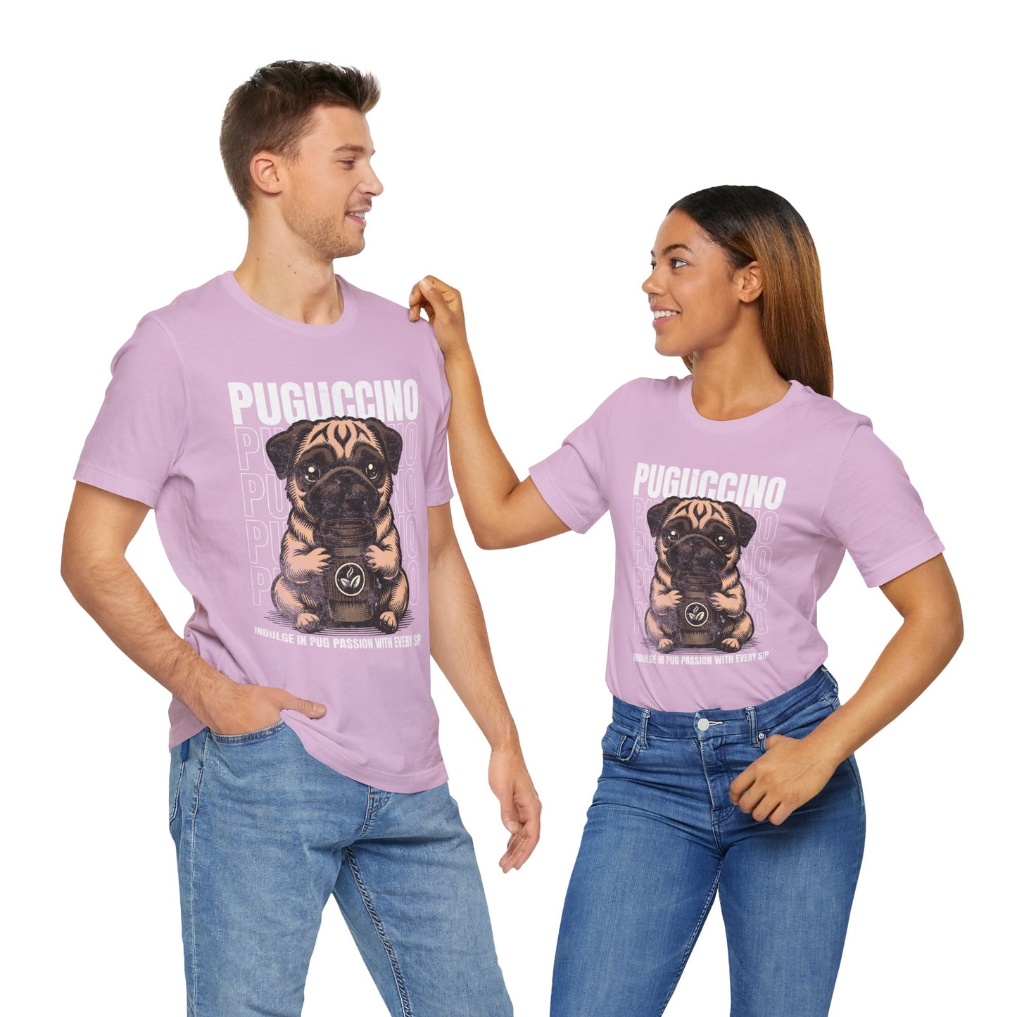 FPD - Unisex T-shirt - Puguccino Tee – Coffee & Pug Lover Statement Shirt