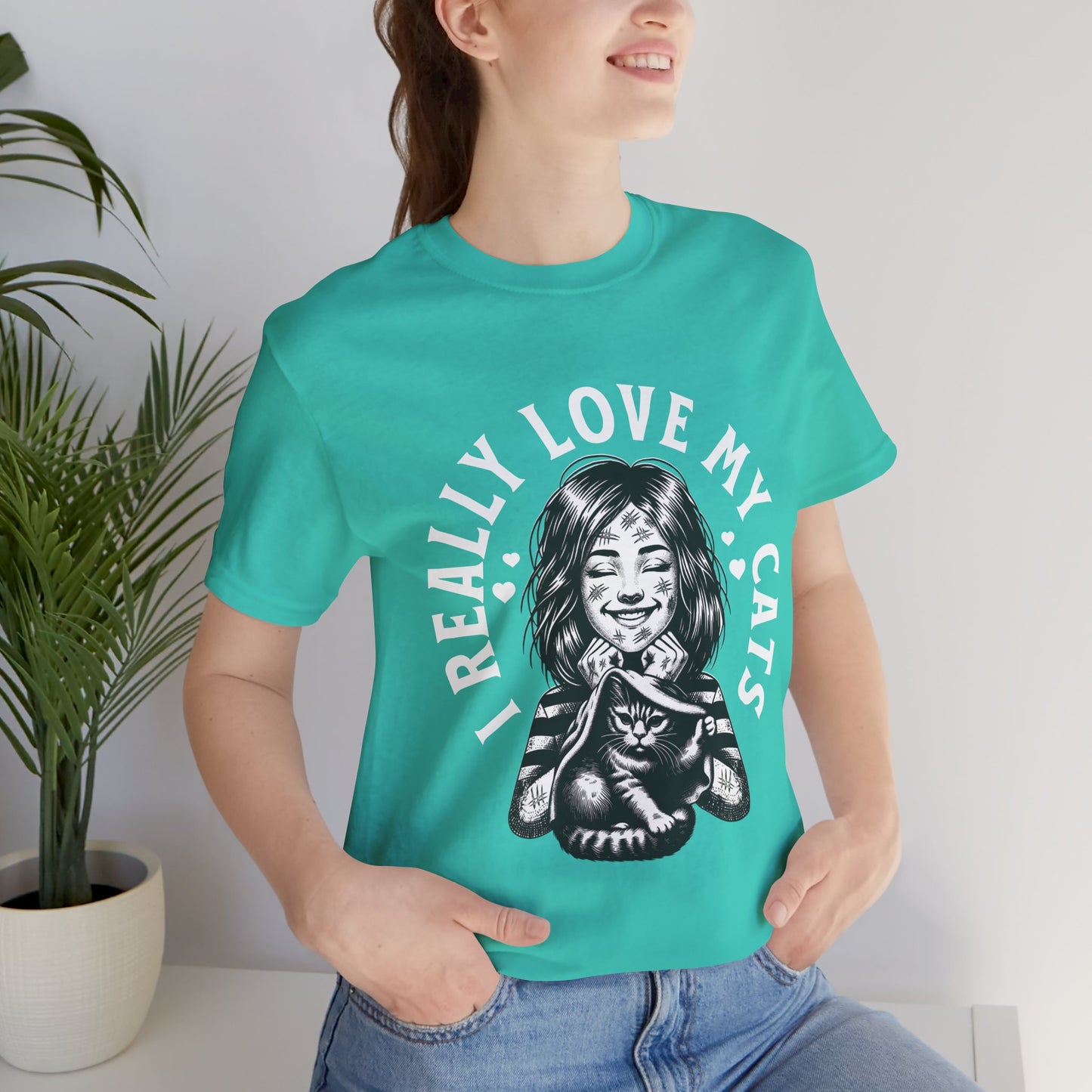 I Really Love My Cats T-Shirt | Cute Cat Lover Unisex Tee - FPD