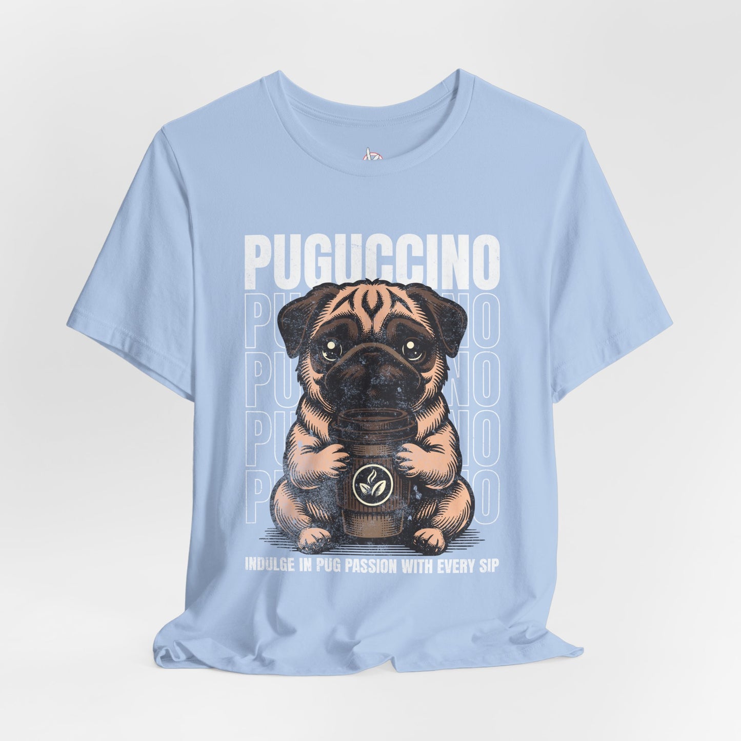 FPD - Unisex T-shirt - Puguccino Tee – Coffee & Pug Lover Statement Shirt