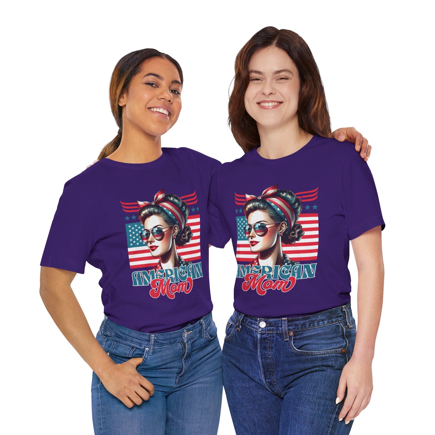 American Mom T-Shirt – Patriotic Tee for Moms
