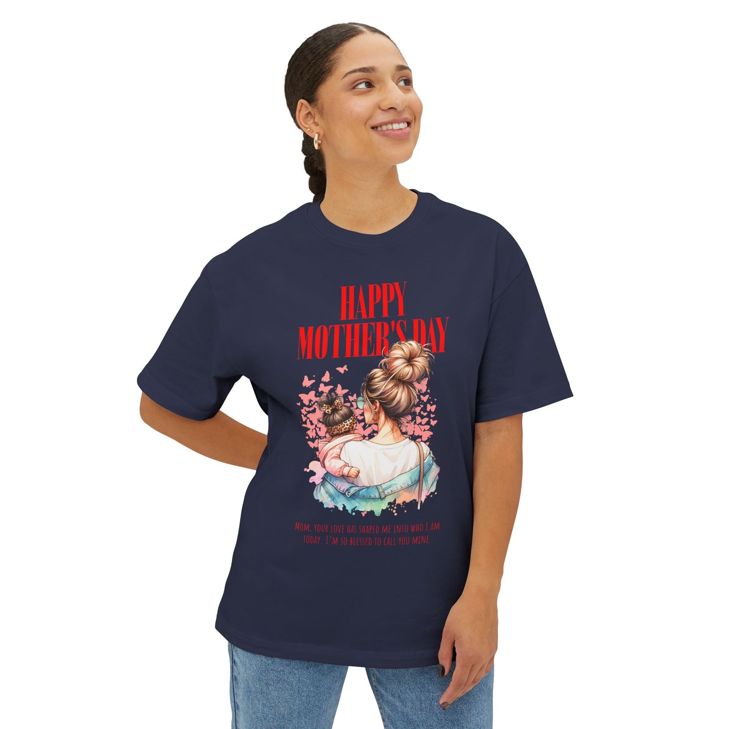 Happy Mother’s Day Oversized T-Shirt – Relaxed Fit Gift for Moms