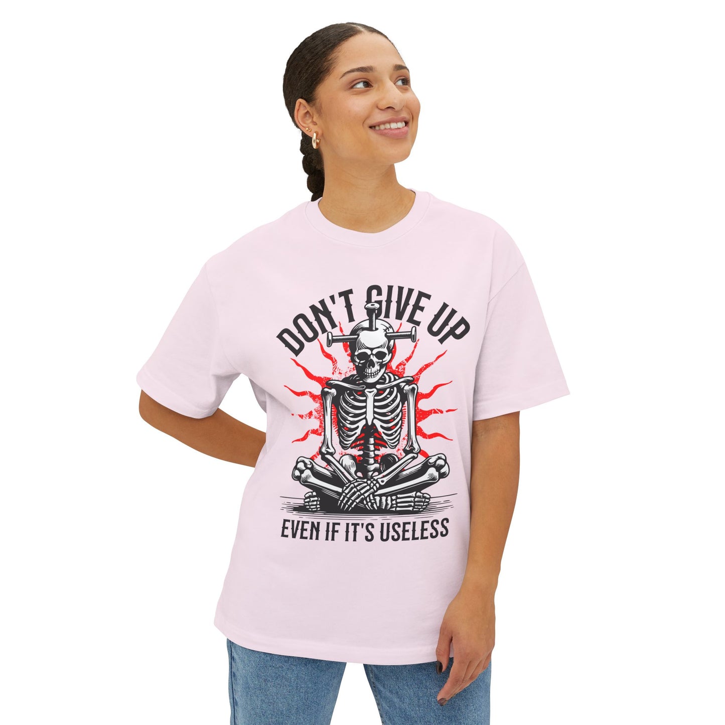 FPD - Don’t Give Up Oversized Tee – Grit & Persistence Statement Shirt