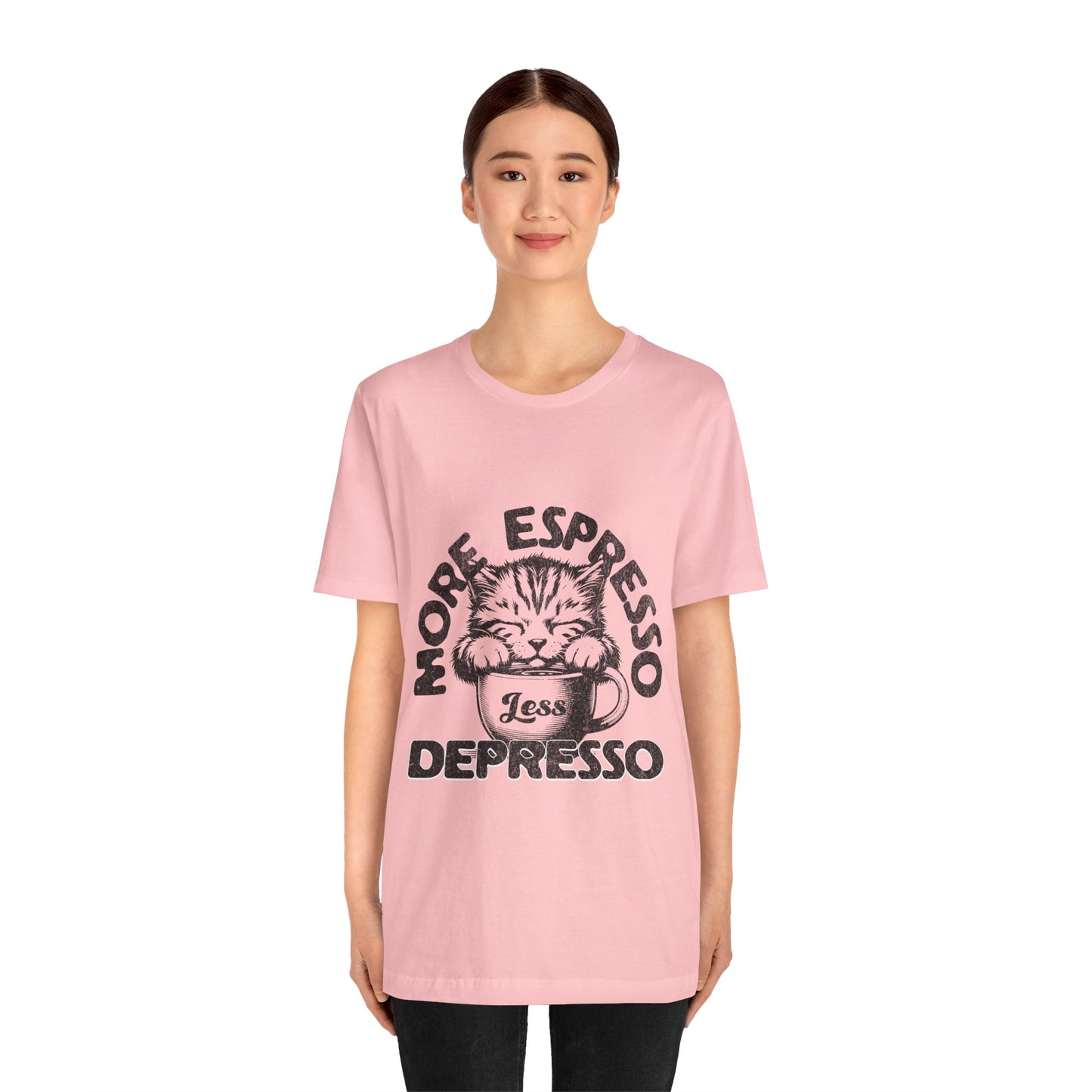 FPD - Unisex T-shirt - More Espresso Less Depresso Tee – Coffee Humor Statement Shirt