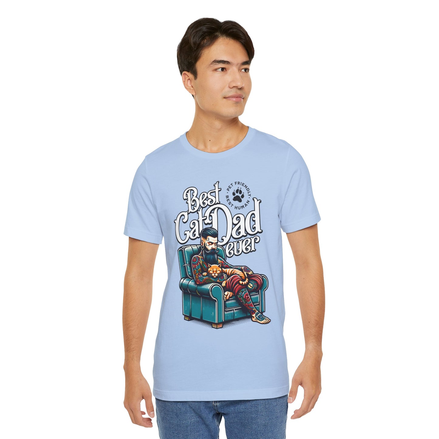 Best Cat Dad Ever Unisex T-Shirt – Perfect Gift for Cat Lovers - FPD