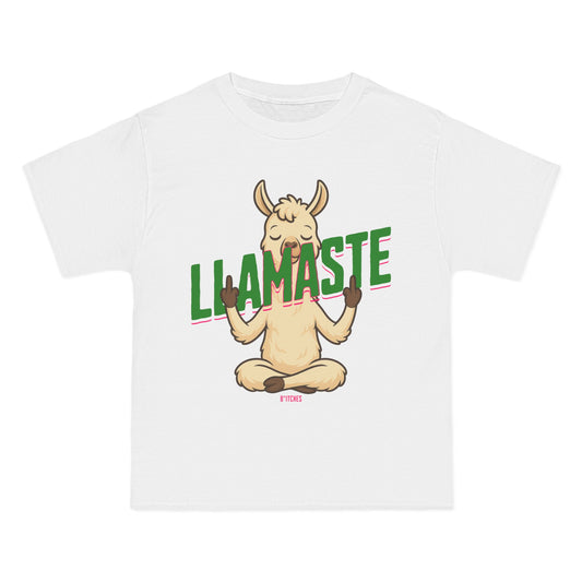 Funny Oversized T-Shirt Print – Yoga Llama Graphic Tee for Men & Women