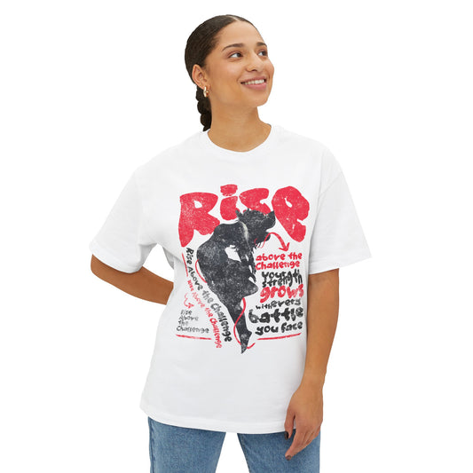 FPD - Rise Oversized Tee – Empowerment & Motivation Statement Shirt