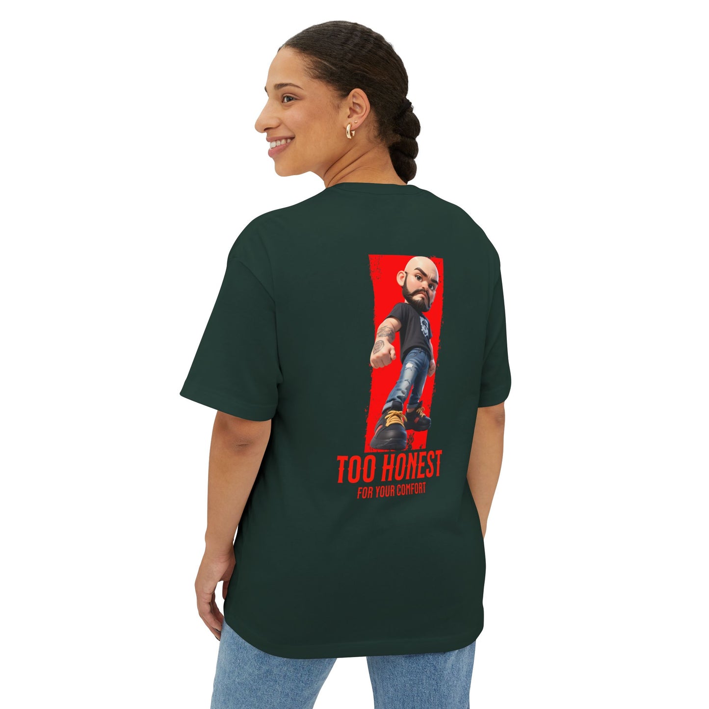 Oversized Graphic Tee – “Too Honest For Your Comfort” - BPD