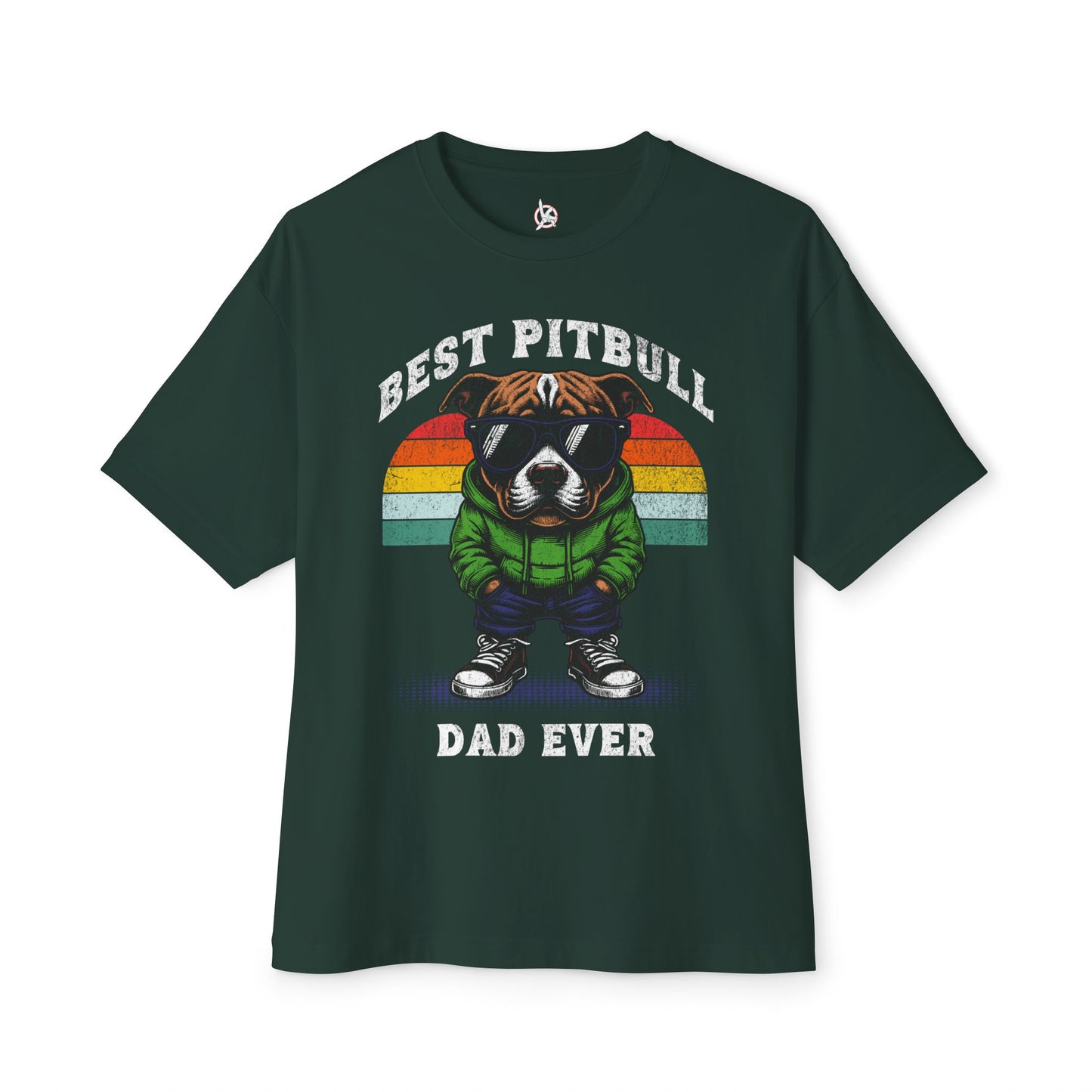 FPD - Best Pitbull Dad Oversized Tee – Dog Lover Streetwear
