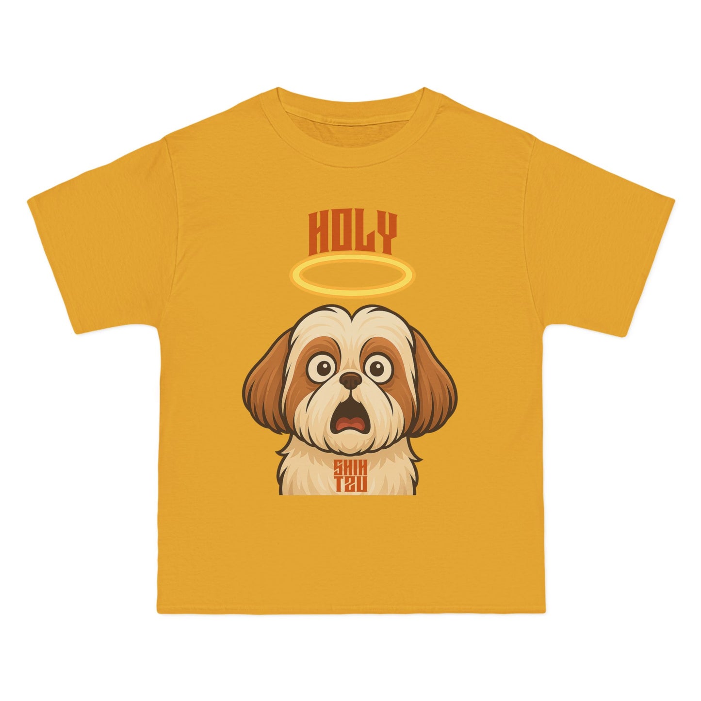 Holy Shih Tzu Oversized T-Shirt – Funny Graphic Print Tee for Men & Women