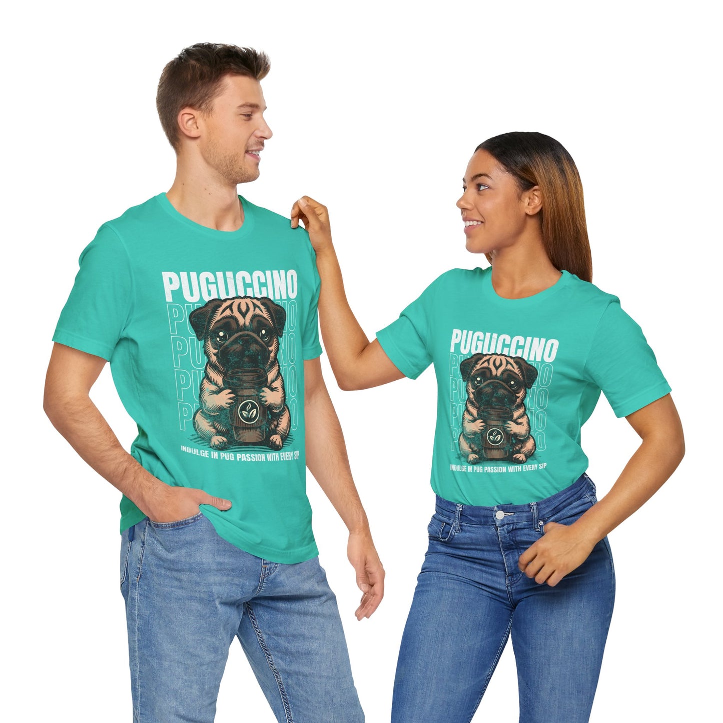 FPD - Unisex T-shirt - Puguccino Tee – Coffee & Pug Lover Statement Shirt