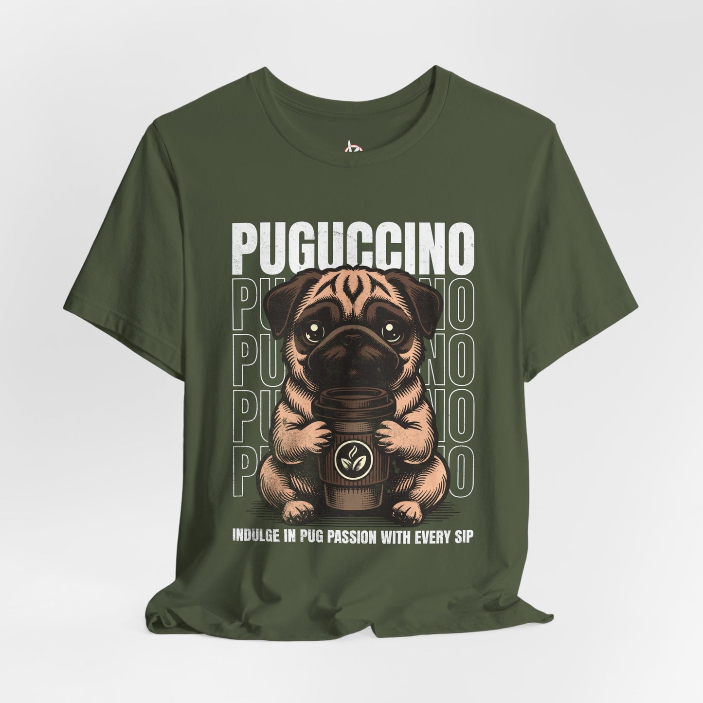 FPD - Unisex T-shirt - Puguccino Tee – Coffee & Pug Lover Statement Shirt