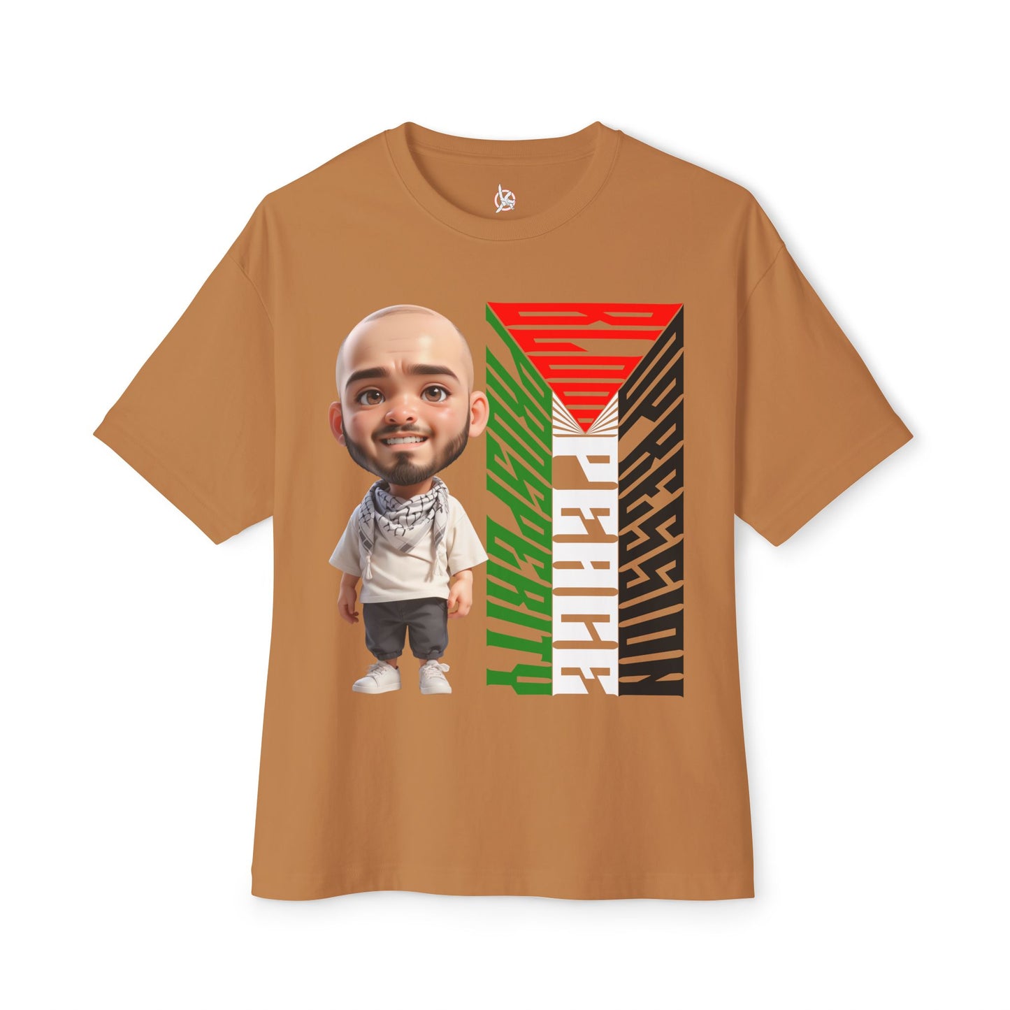 Palestinian Flag Freedom Peace Equality Oversized Tee – Solidarity Shirt - FPD