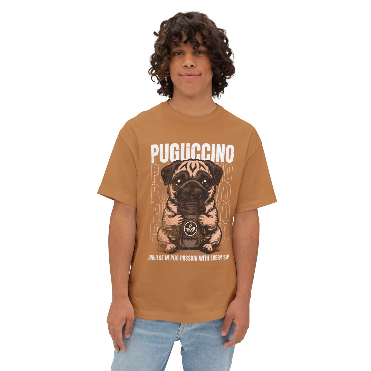 FPD - Puguccino Oversized Tee – Coffee & Pug Lover Streetwear