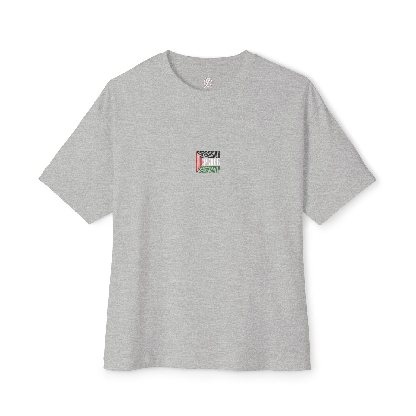 Palestinian Flag Blood Peace Prosperity Oversized Tee – Freedom & Solidarity Shirt - F&BPD