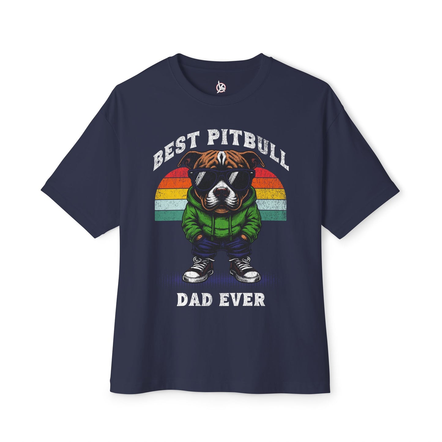 FPD - Best Pitbull Dad Oversized Tee – Dog Lover Streetwear