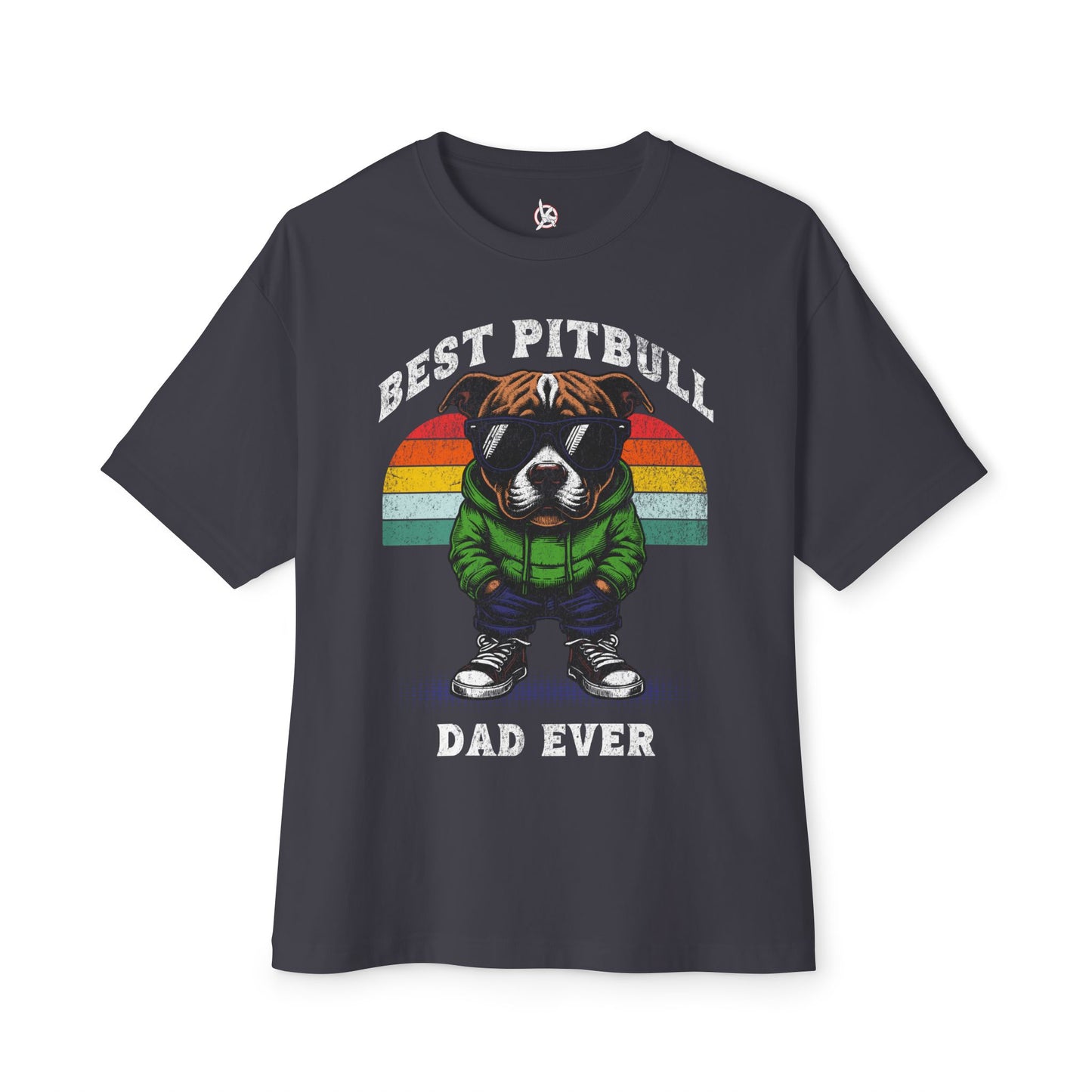 FPD - Best Pitbull Dad Oversized Tee – Dog Lover Streetwear