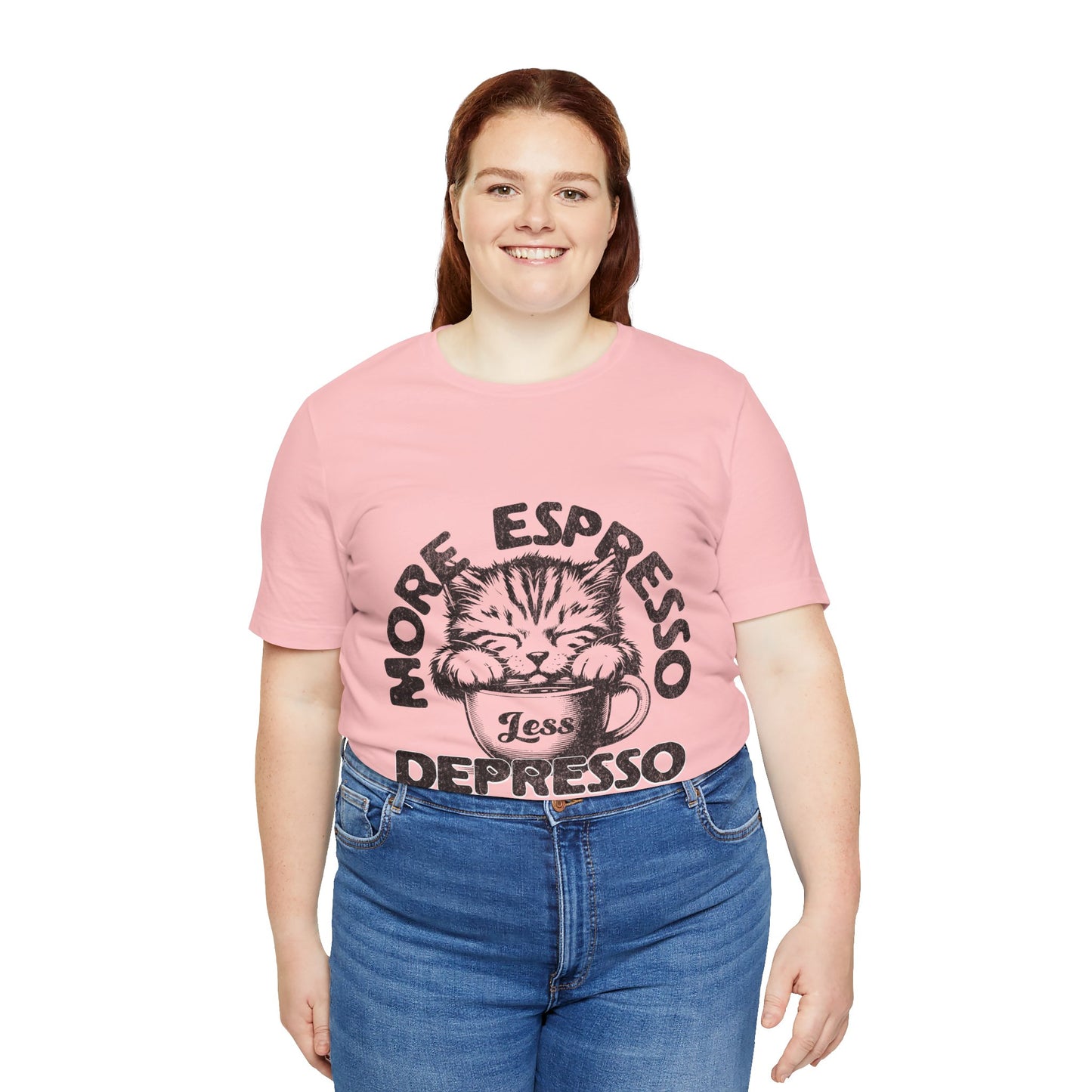 FPD - Unisex T-shirt - More Espresso Less Depresso Tee – Coffee Humor Statement Shirt