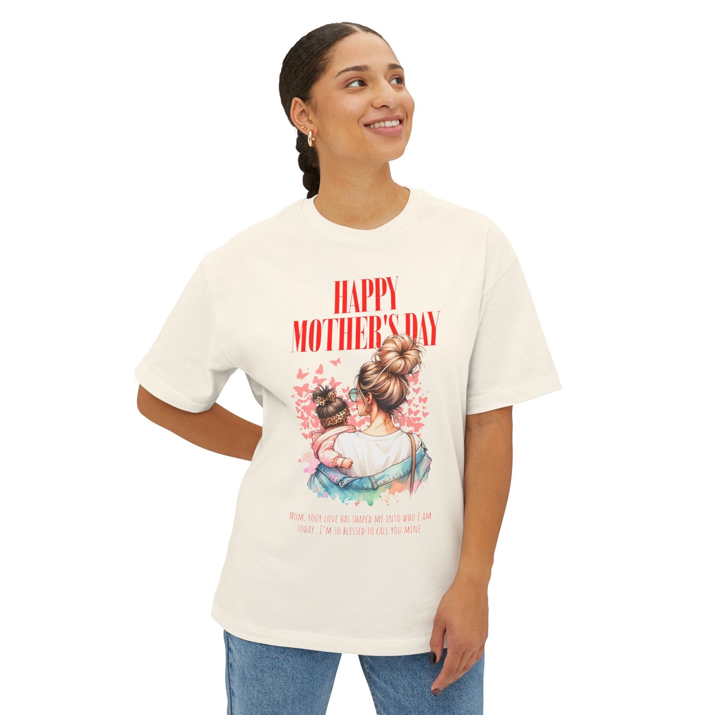 Happy Mother’s Day Oversized T-Shirt – Relaxed Fit Gift for Moms