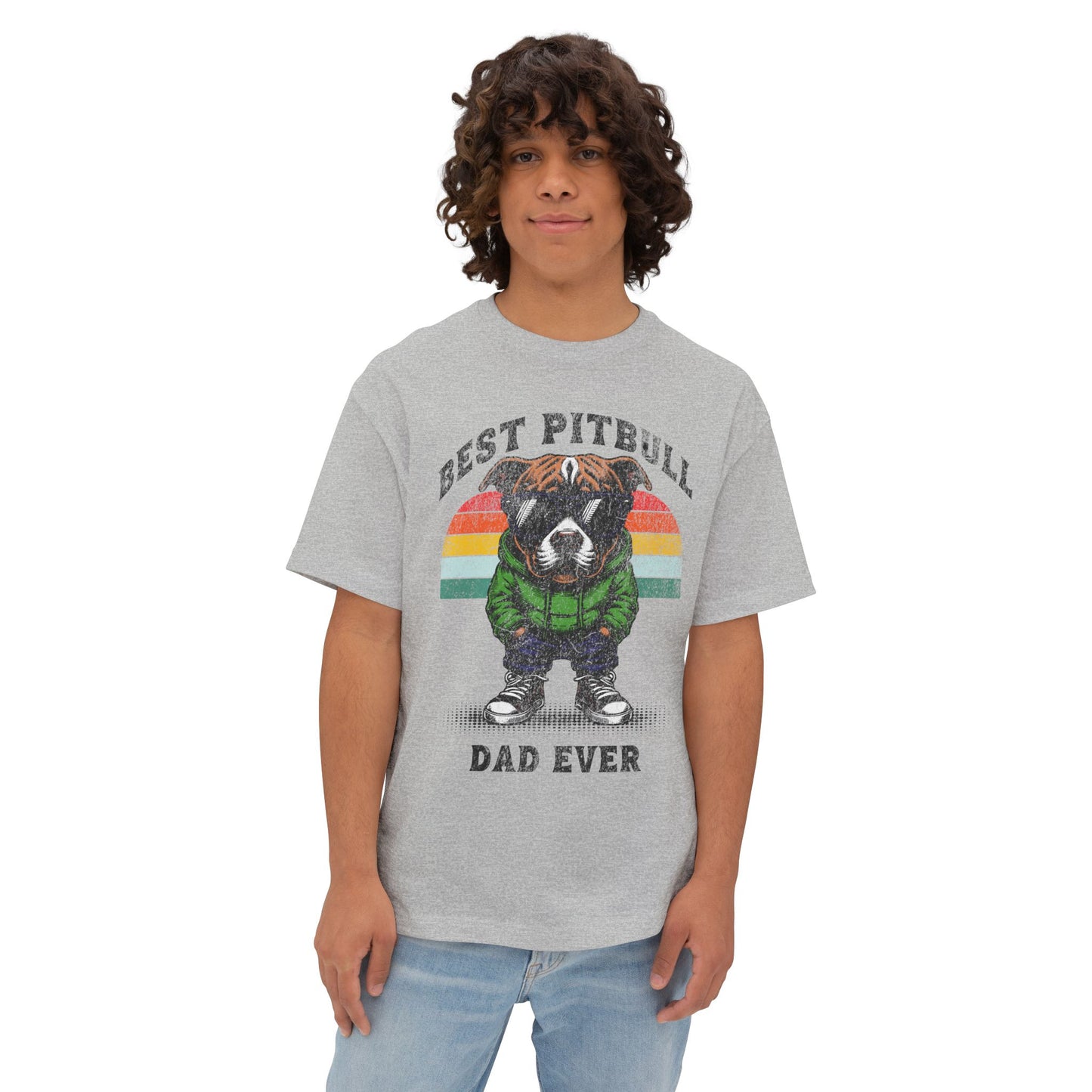 FPD - Best Pitbull Dad Oversized Tee – Dog Lover Streetwear
