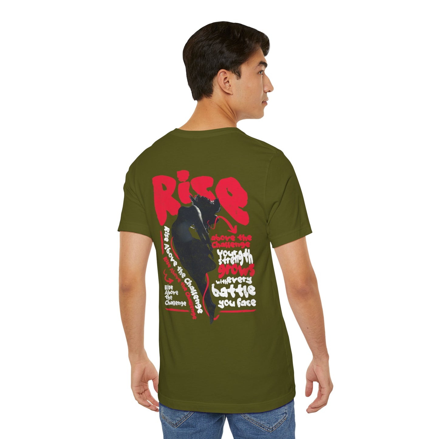 F&BPD - Unisex T-shirt - Rise Tee – Empowerment & Motivation Statement Shirt