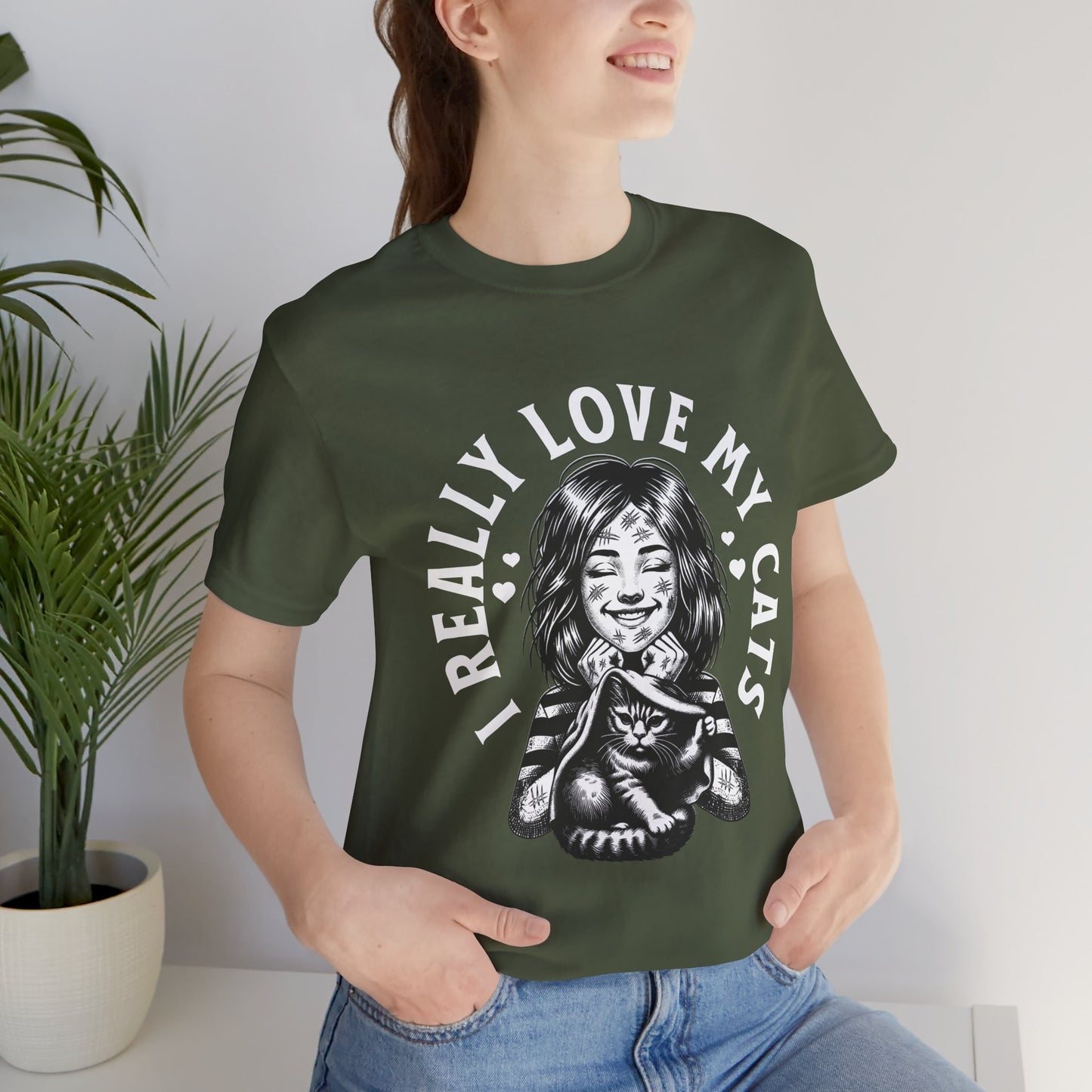 I Really Love My Cats T-Shirt | Cute Cat Lover Unisex Tee - FPD