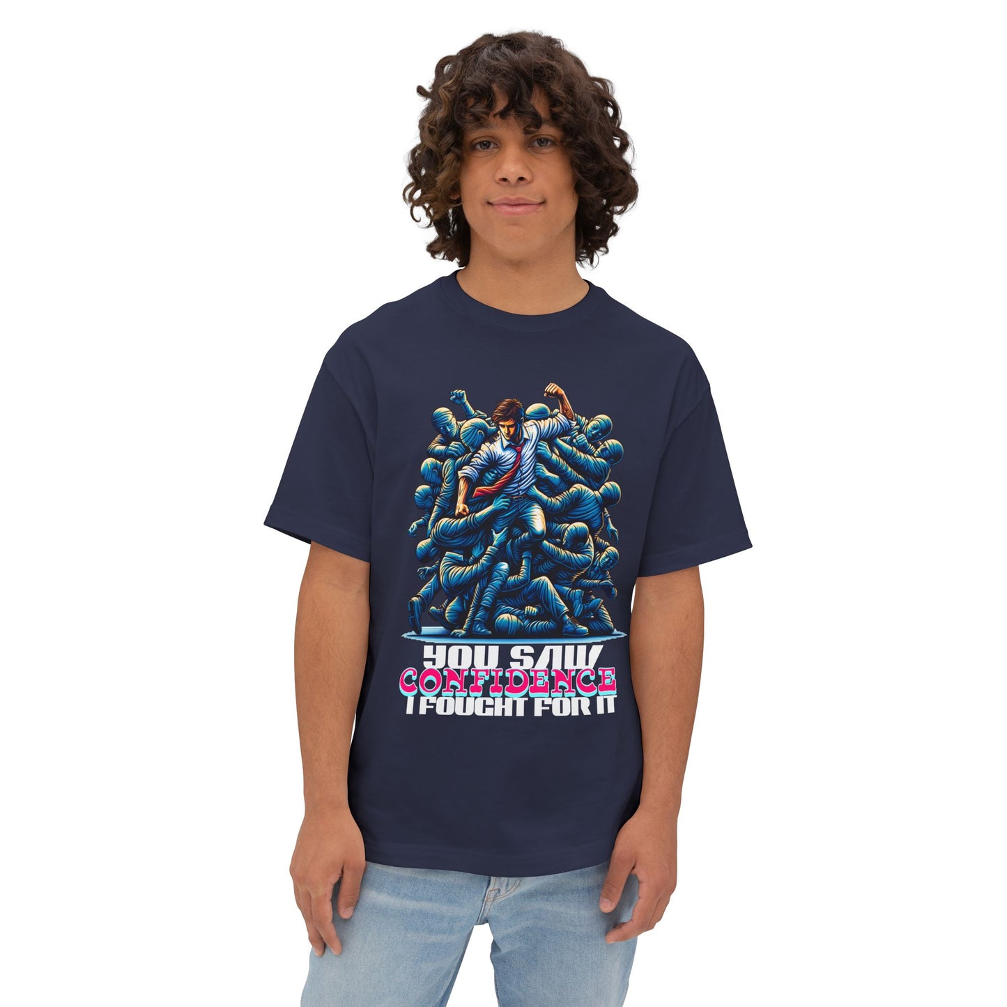FPD - I Fought for Confidence Oversized Tee – Empowerment Statement Shirt