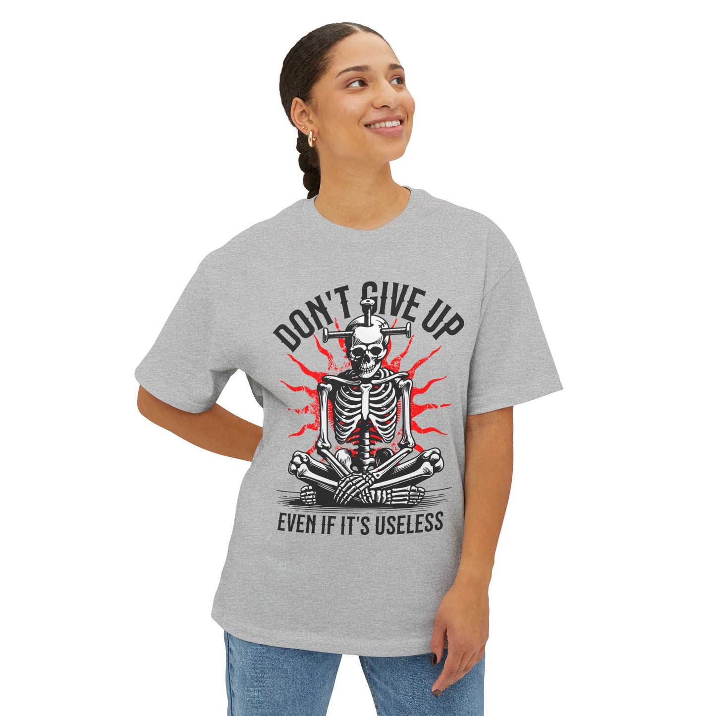 FPD - Don’t Give Up Oversized Tee – Grit & Persistence Statement Shirt