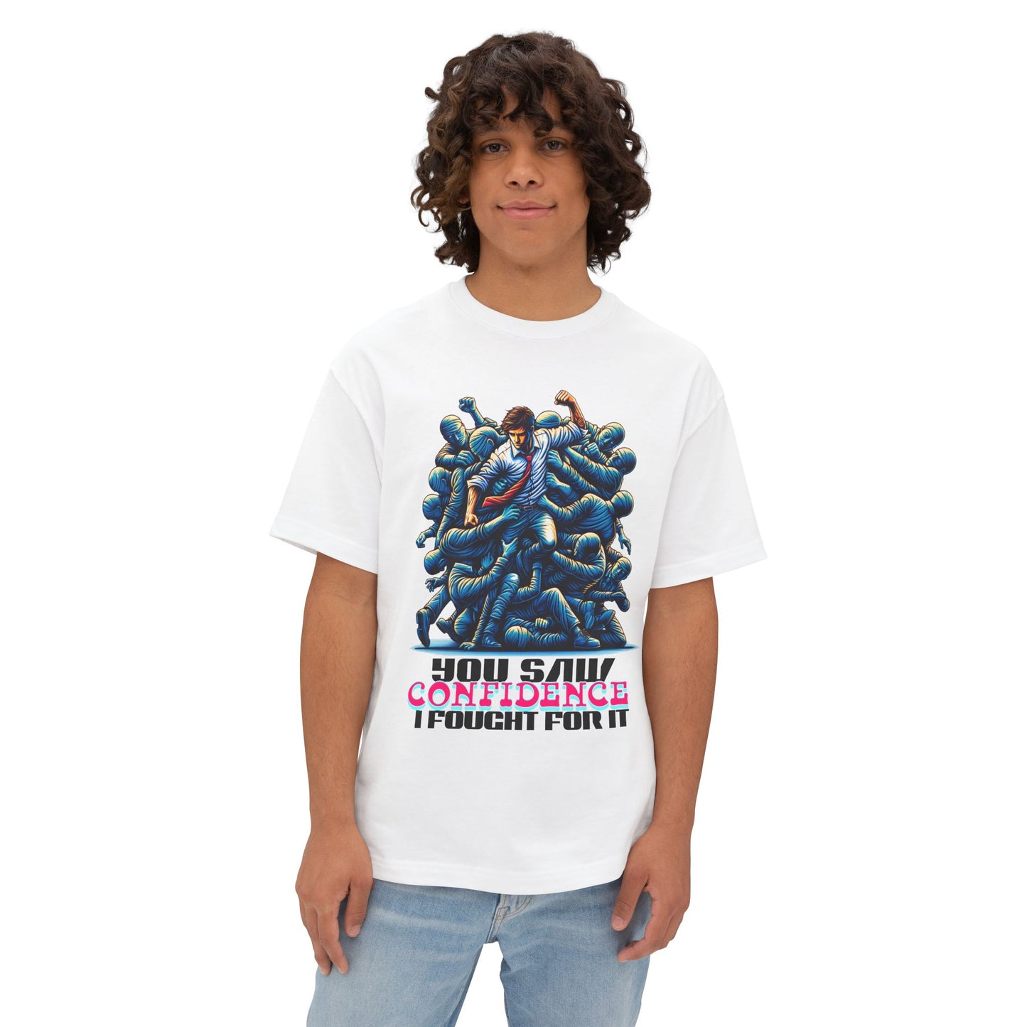FPD - I Fought for Confidence Oversized Tee – Empowerment Statement Shirt