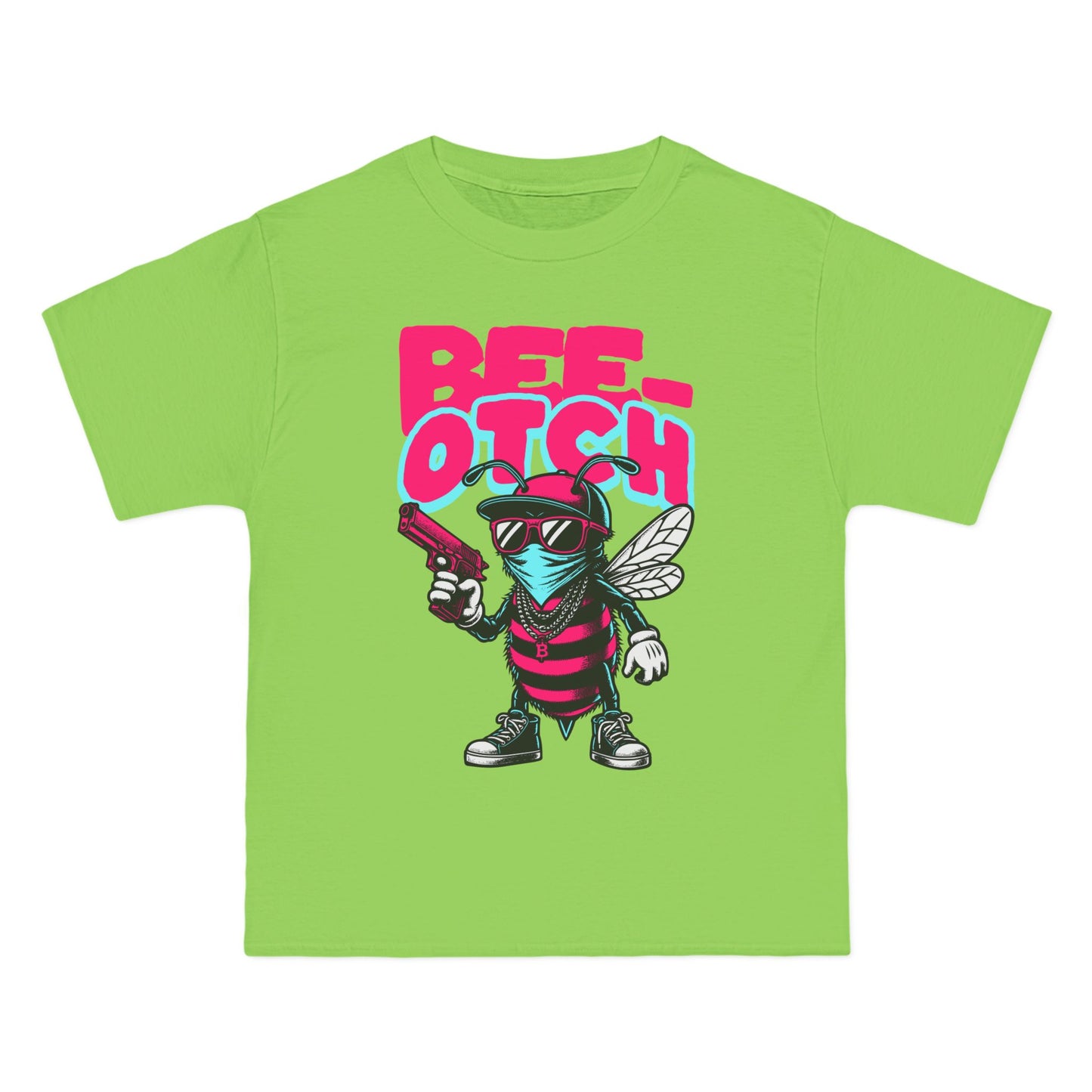 Bee-otch Oversized Graphic T-Shirt – Funny Streetwear Print Tee for Men & Women