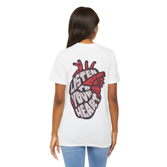 F&BPD - Unisex T-shirt - Listen to Your Heart Tee – Intuition & Emotion Statement Shirt