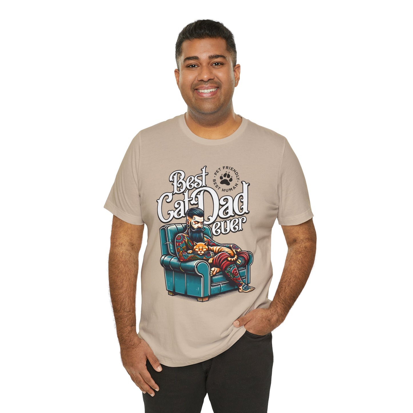 Best Cat Dad Ever Unisex T-Shirt – Perfect Gift for Cat Lovers - FPD