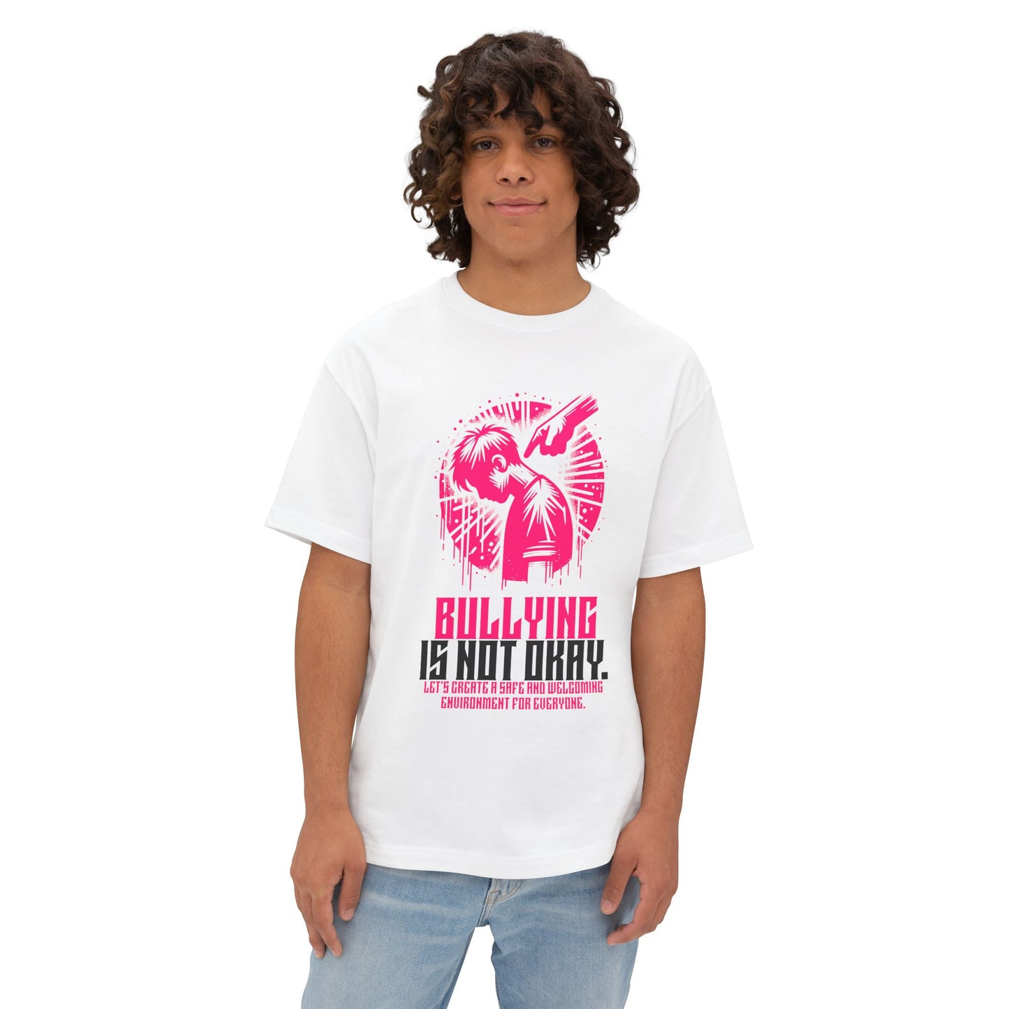 FPD - Bullying Is Not Okay Oversized Tee — Anti-Bullying Statement Shirt