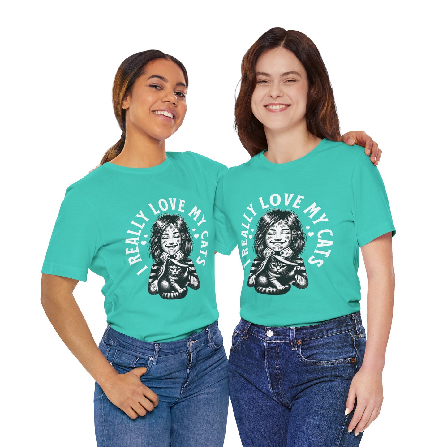 I Really Love My Cats T-Shirt | Cute Cat Lover Unisex Tee - FPD