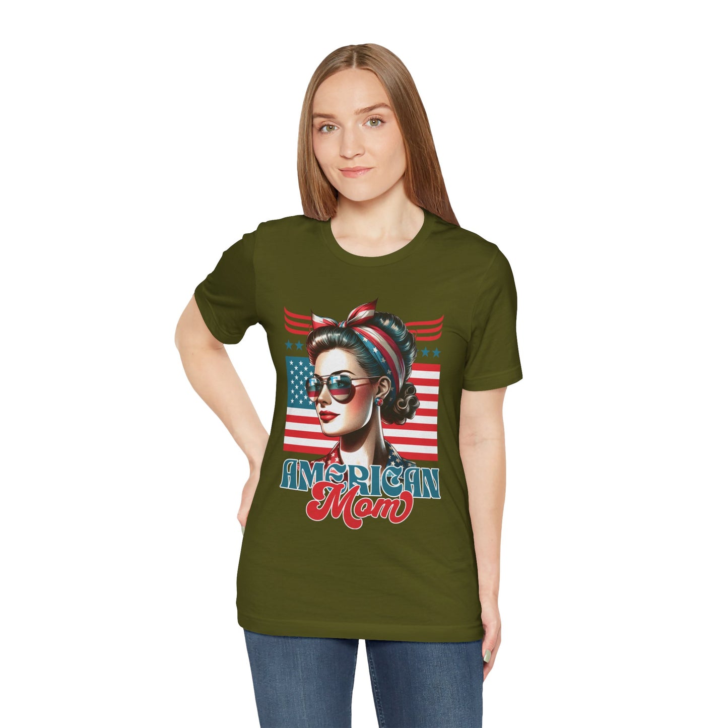 American Mom T-Shirt – Patriotic Tee for Moms
