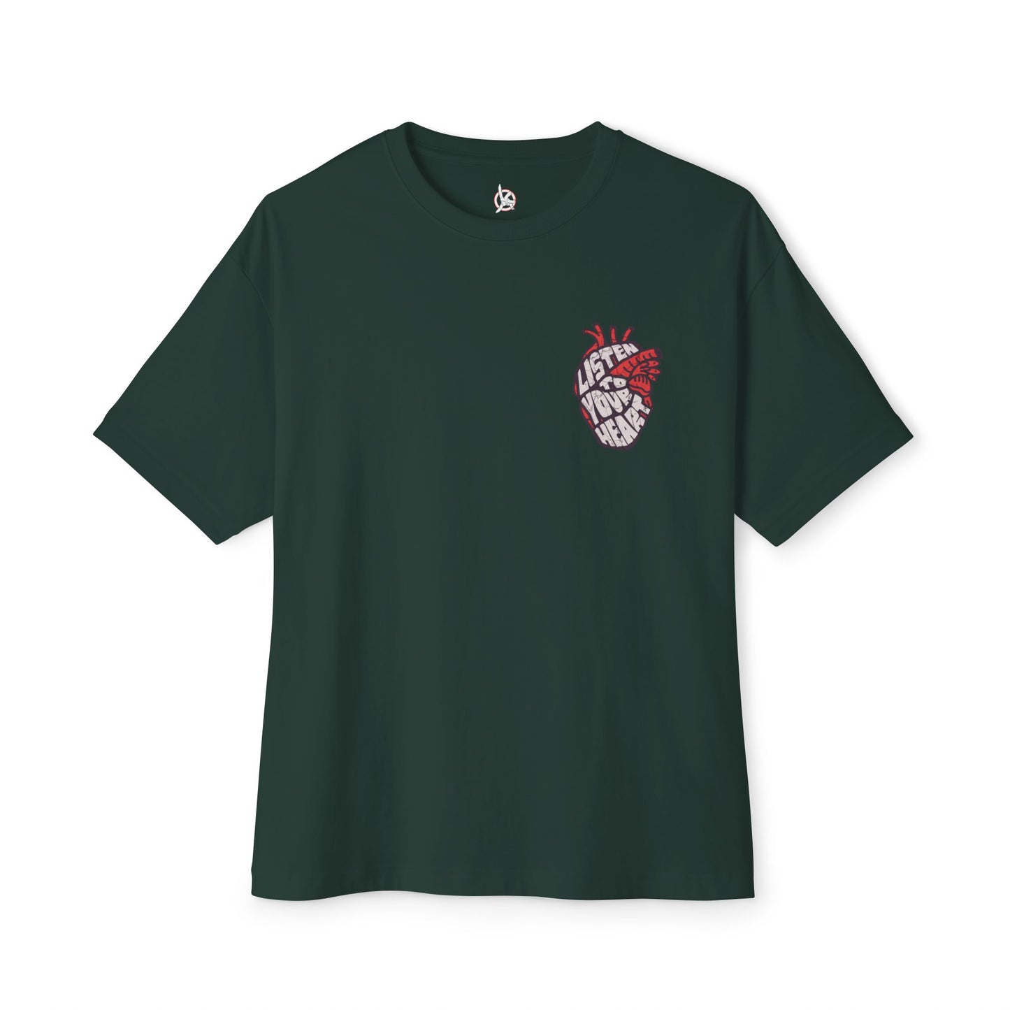 FPD - Listen to Your Heart Oversized Tee — Intuition & Emotion Statement Shirt