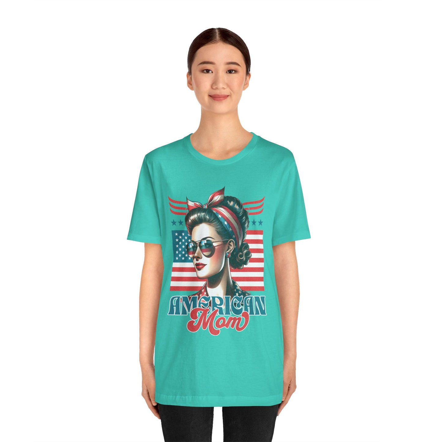 American Mom T-Shirt – Patriotic Tee for Moms