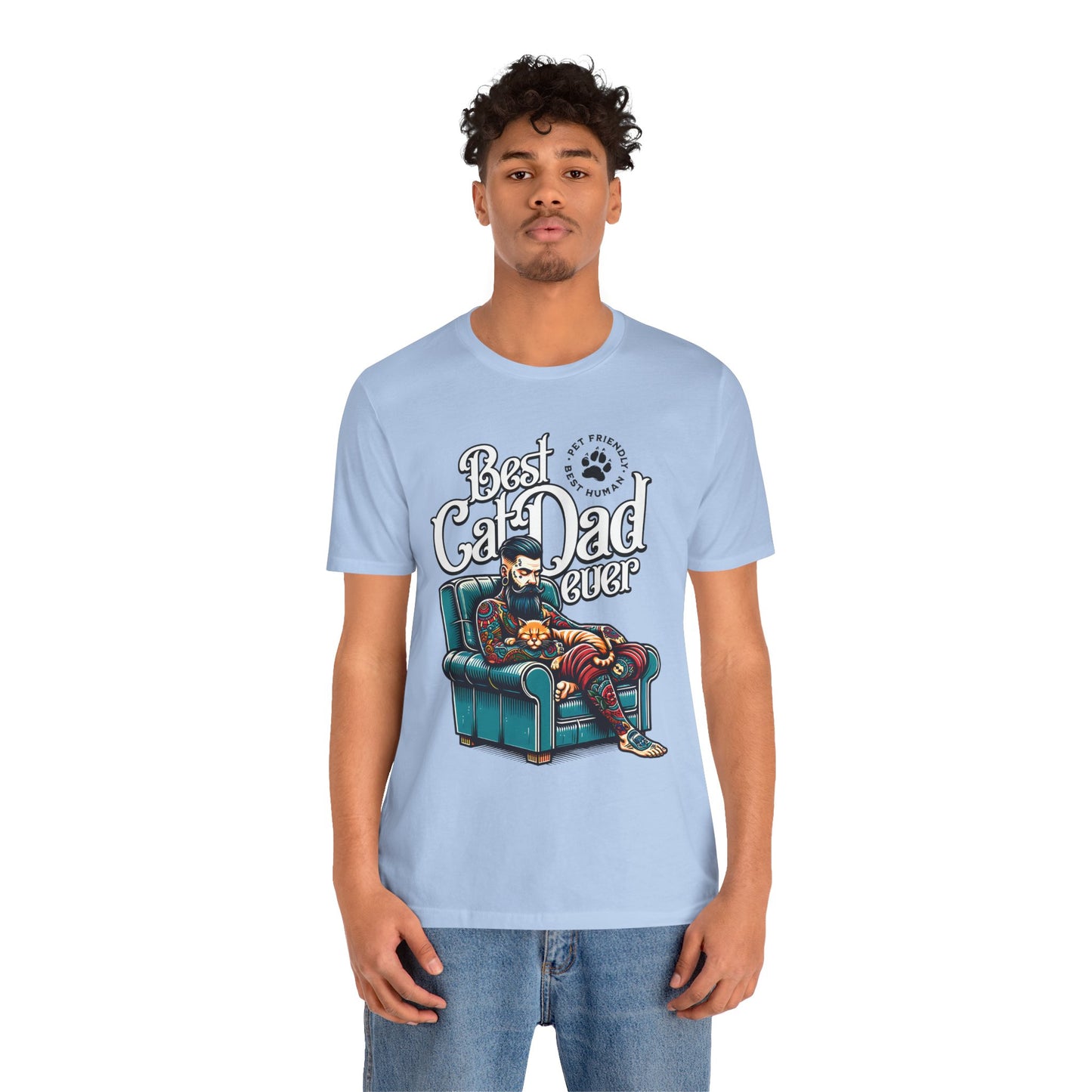 Best Cat Dad Ever Unisex T-Shirt – Perfect Gift for Cat Lovers - FPD